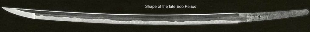 Japanese sword shape of late Edo period