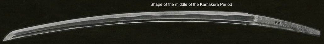 Japanese sword shape middle Kamakura period