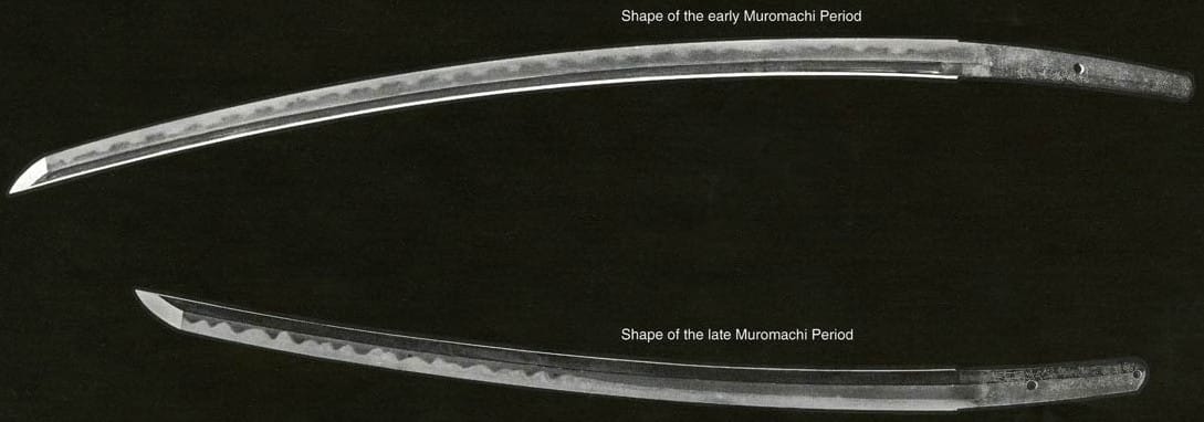 Japanese sword shapes of the Muromachi period