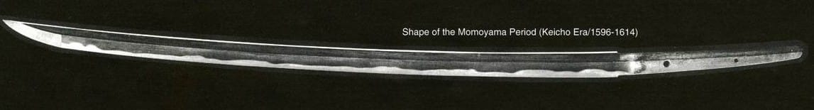 Japanese sword shape of the Momoyama period