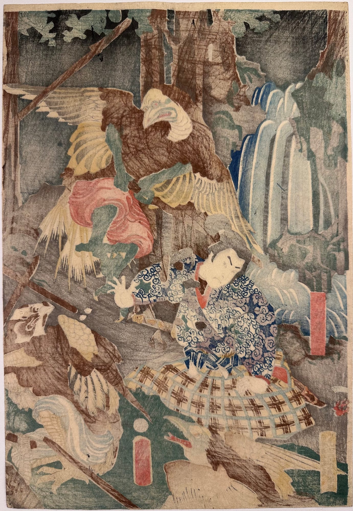 Kunitsuna - Ushiwakamaru training with the tengu - verso