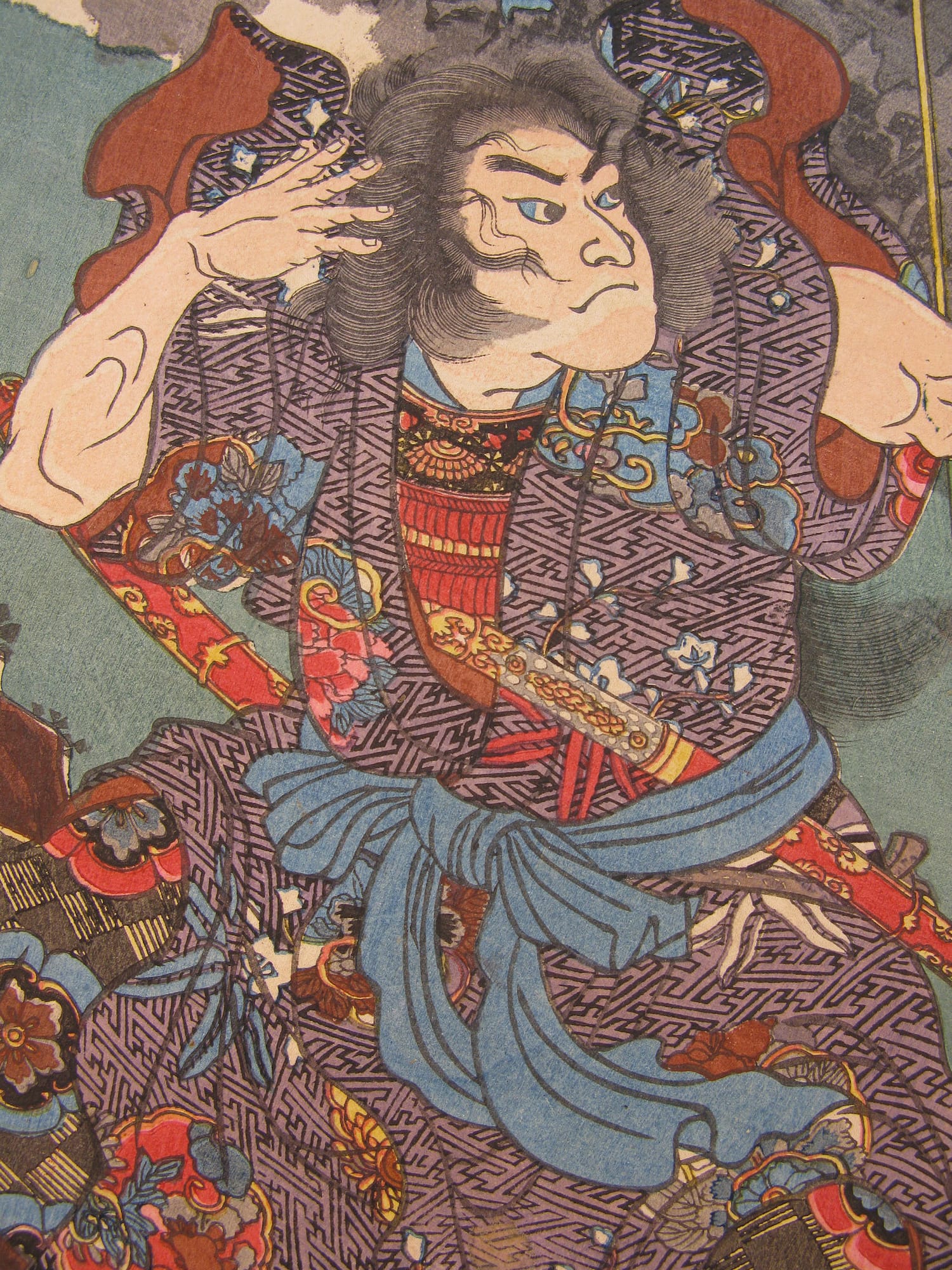 Kuniyoshi - Kisokaido rokujuku tsugi - Fukaya - detail 3