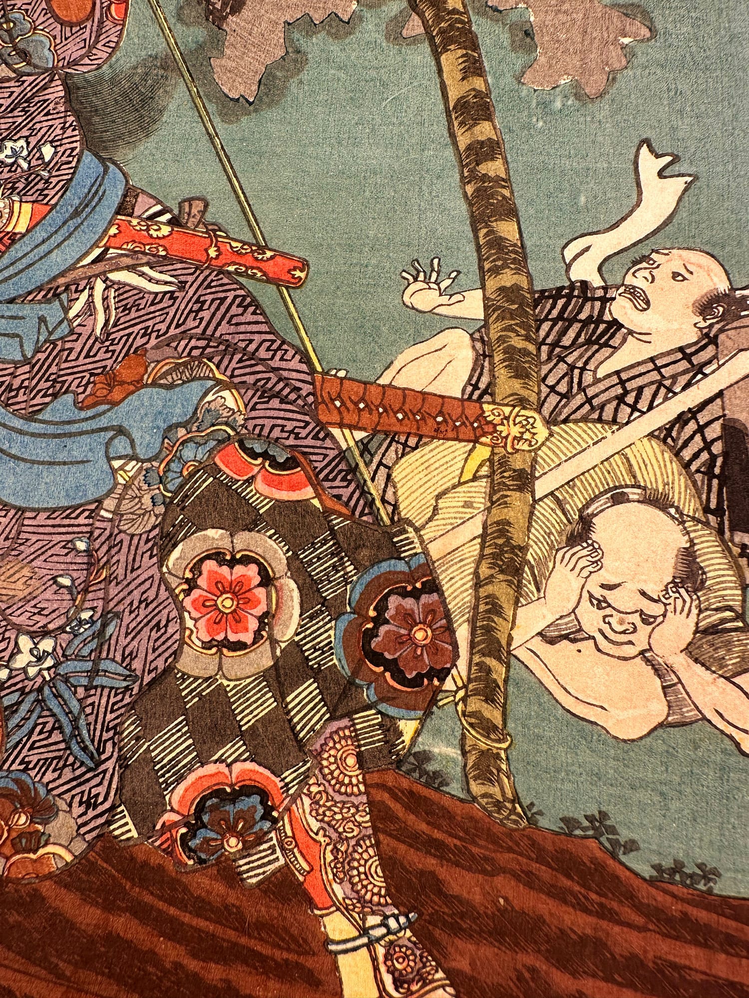 Kuniyoshi - Kisokaido rokujuku tsugi - Fukaya - detail 4