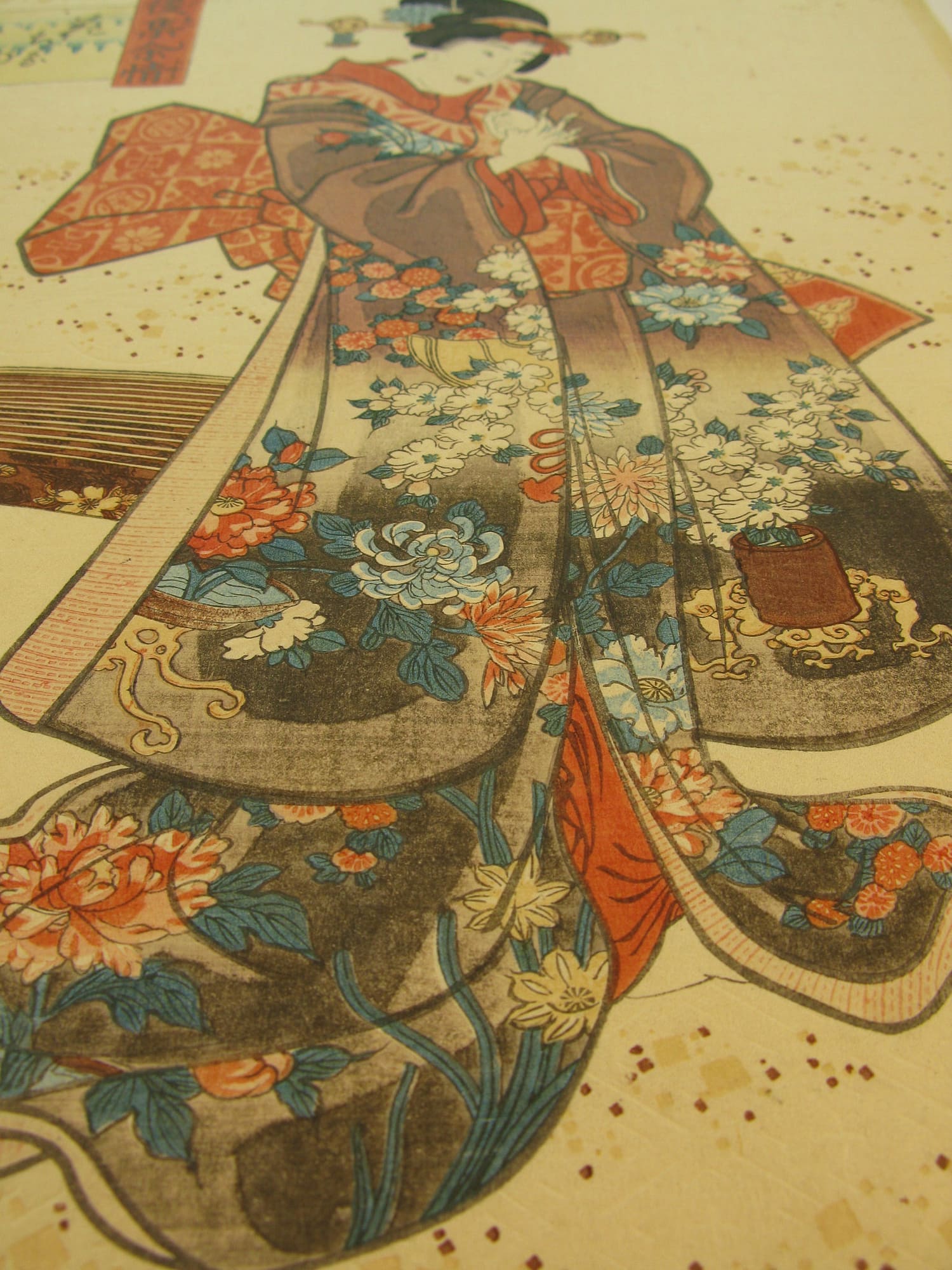 Kunisada / Toyokuni III - woodblock print - Lasting impressions of a late Genji collection - Chapter 11 - detail 2