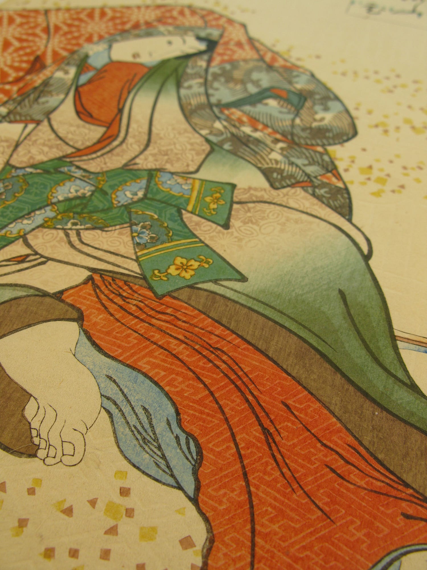 Kunisada / Toyokuni III - woodblock print - Lasting impressions of a late Genji collection - Chapter 13 - detail 2
