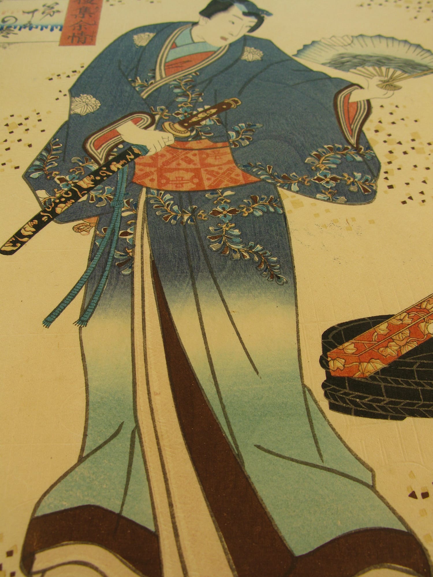 Kunisada / Toyokuni III - woodblock print - Lasting impressions of a late Genji collection - Chapter 15 - detail 2