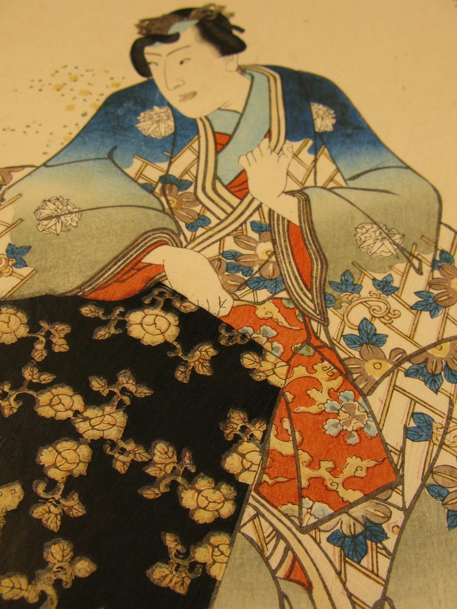 Kunisada / Toyokuni III - woodblock print - Lasting impressions of a late Genji collection - Chapter 25 - detail 2