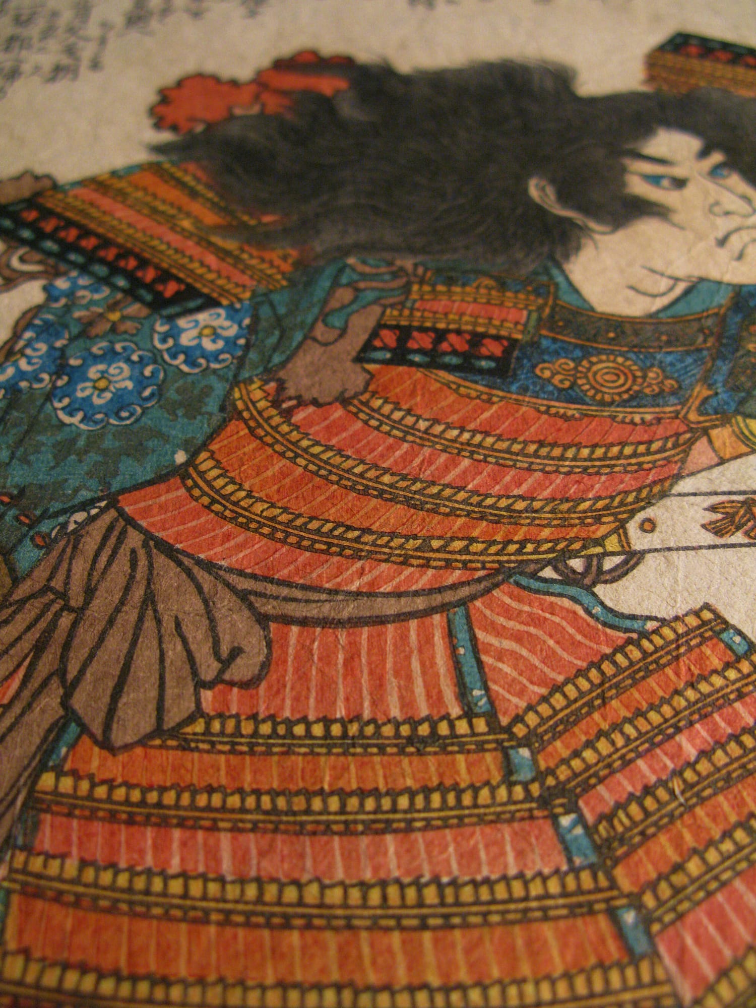 Kuniyoshi woodblock print - Meikô hyaku yû den - Genda Yoshihira - detail 2