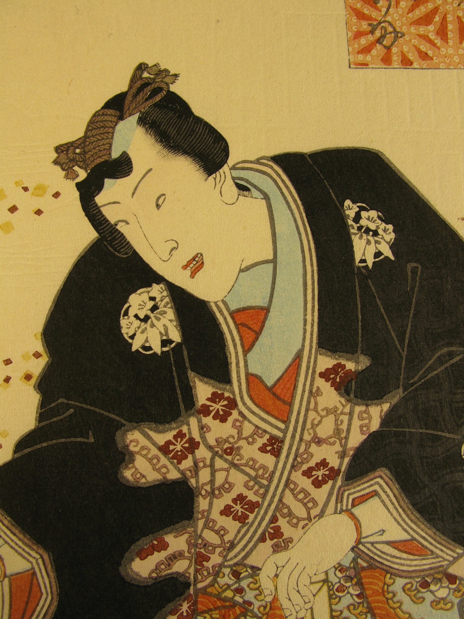 Kunisada / Toyokuni III - woodblock print - Lasting impressions of a late Genji collection - Chapter 30 - detail 1