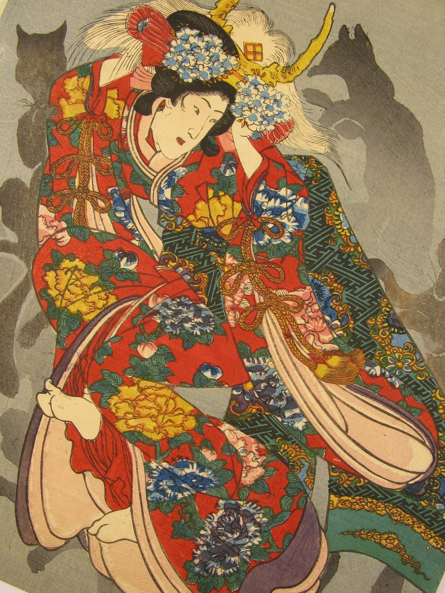 Kuniyoshi - Kisokaido rokujuku tsugi - shimonosuwa - detail 4