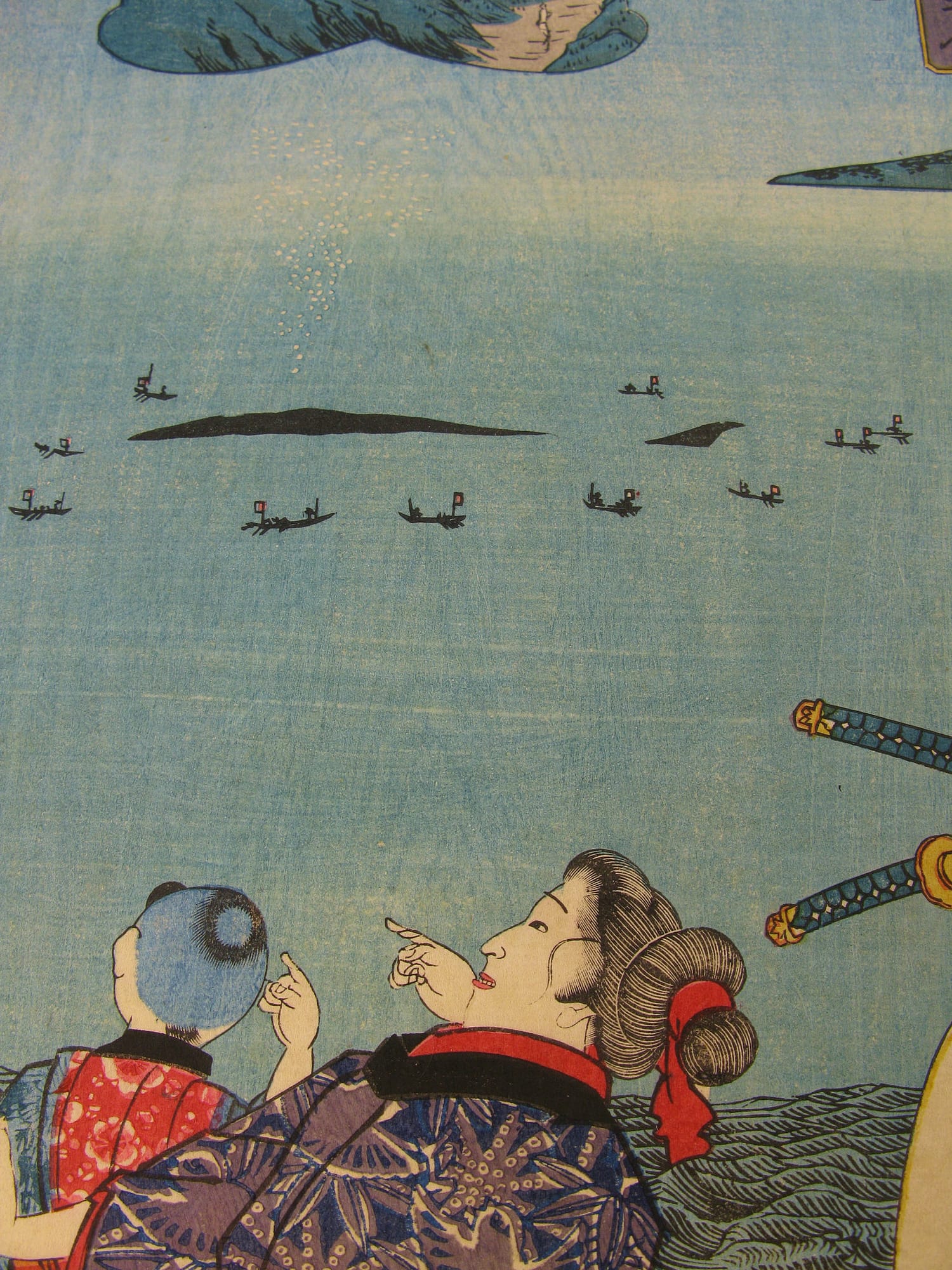 Kuniyoshi - Kisokaido rokujuku tsugi - shiojiri - detail 3