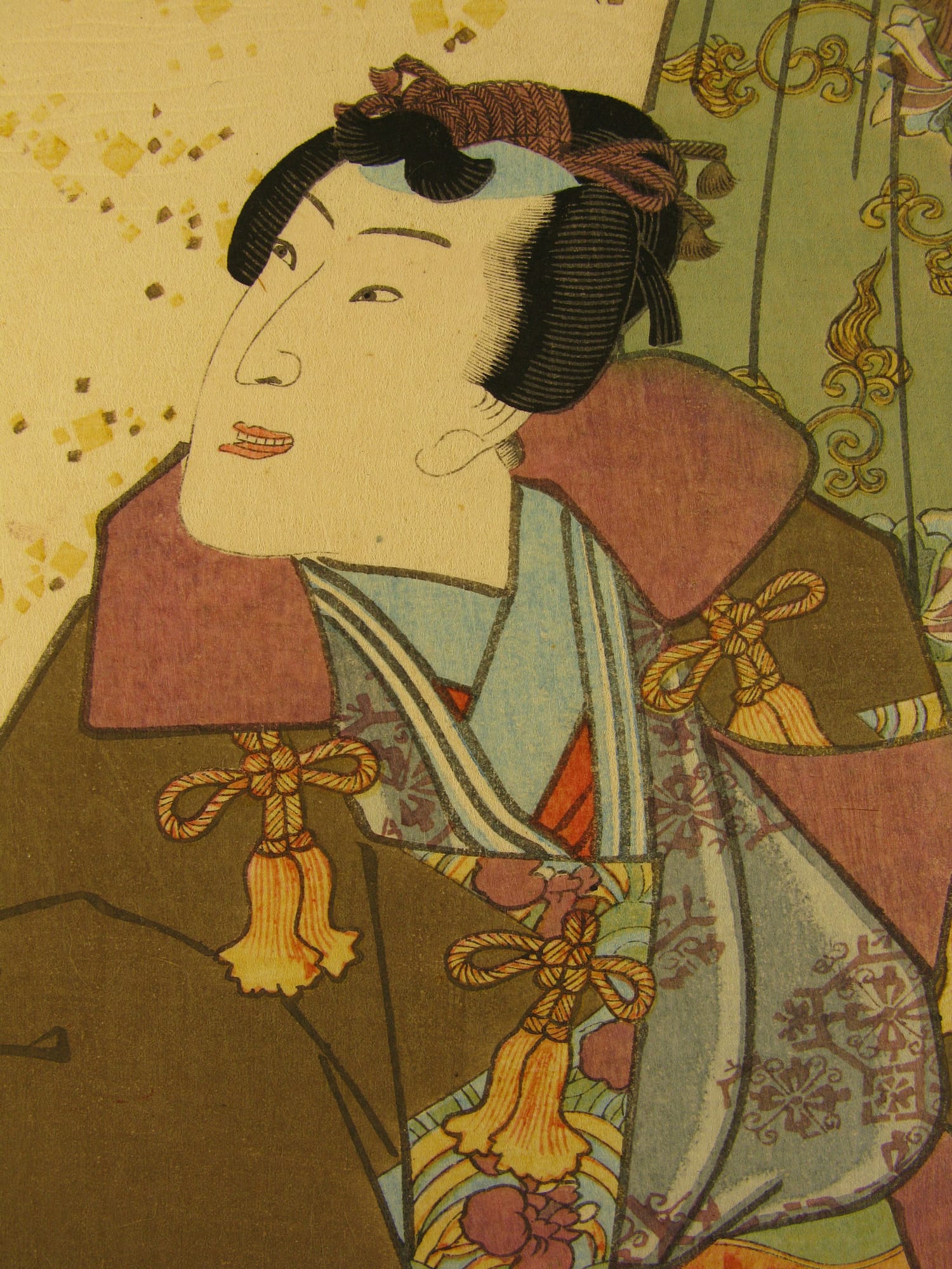 Kunisada / Toyokuni III - woodblock print - Lasting impressions of a late Genji collection - Chapter 34 - detail 1