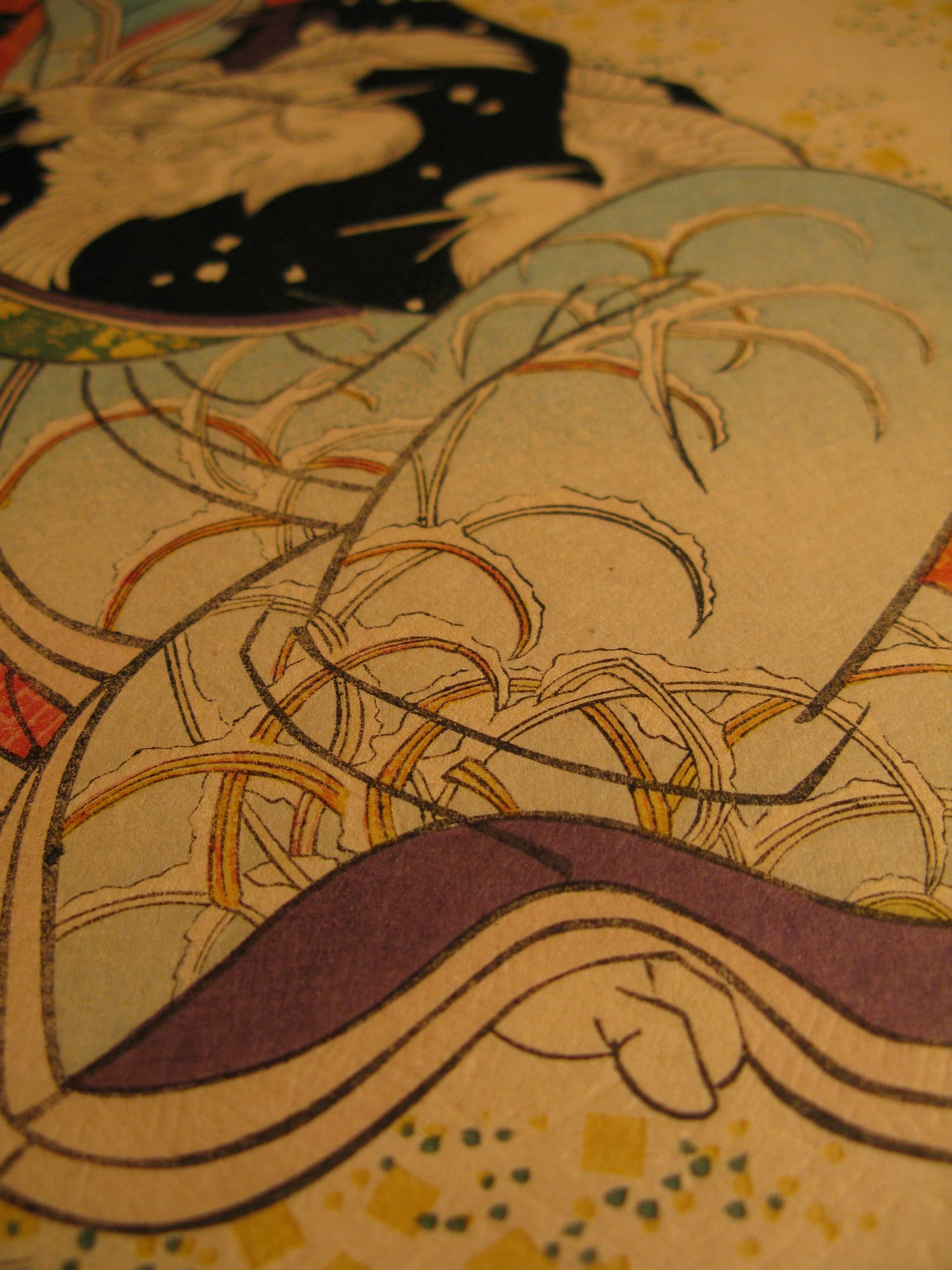 Kunisada / Toyokuni III - woodblock print - Lasting impressions of a late Genji collection - Chapter 37 - detail 5