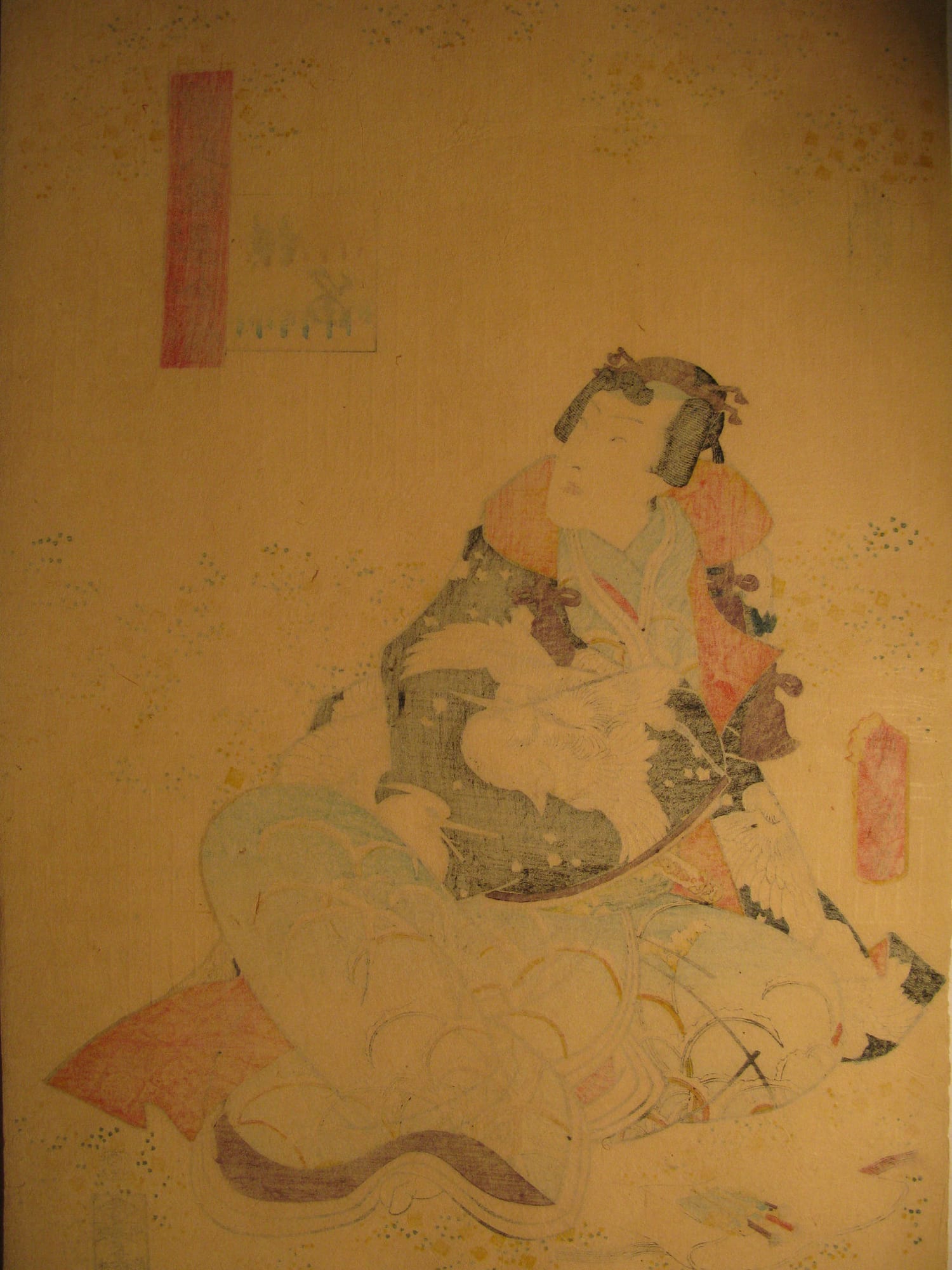 Kunisada / Toyokuni III - woodblock print - Lasting impressions of a late Genji collection - Chapter 37 - verso