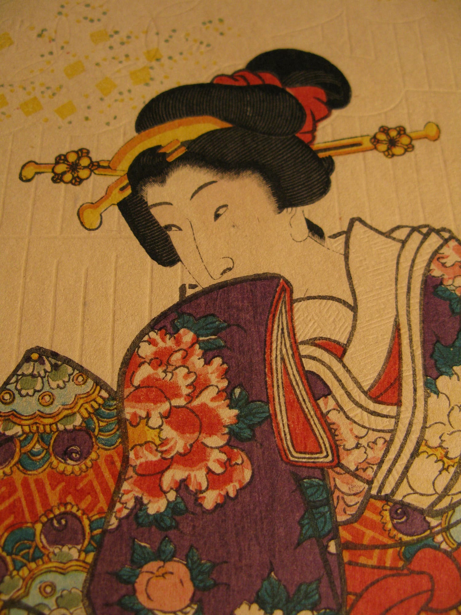 Kunisada / Toyokuni III - woodblock print - Lasting impressions of a late Genji collection - Chapter 37 - detail 1