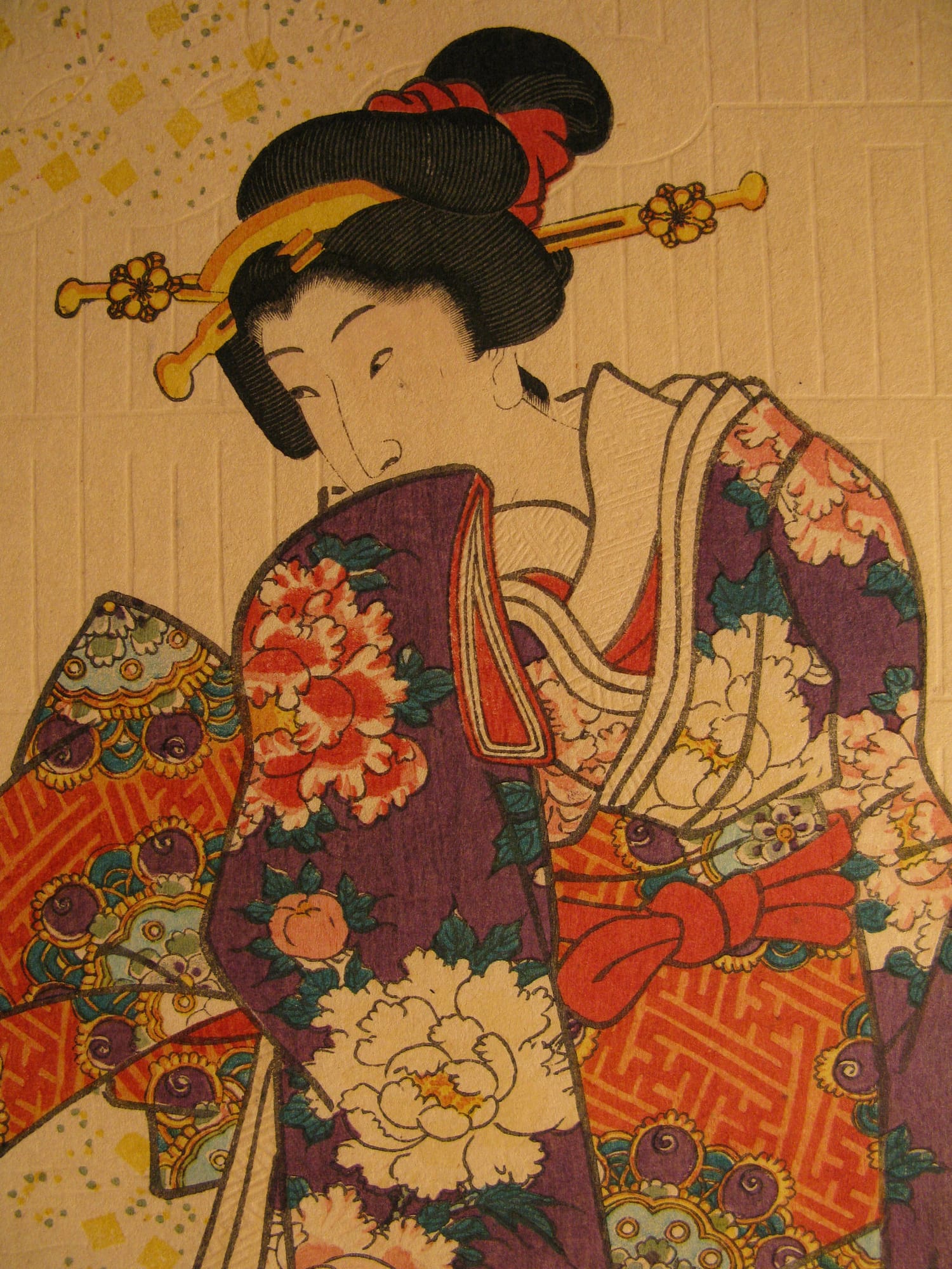 Kunisada / Toyokuni III - woodblock print - Lasting impressions of a late Genji collection - Chapter 37 - detail 2