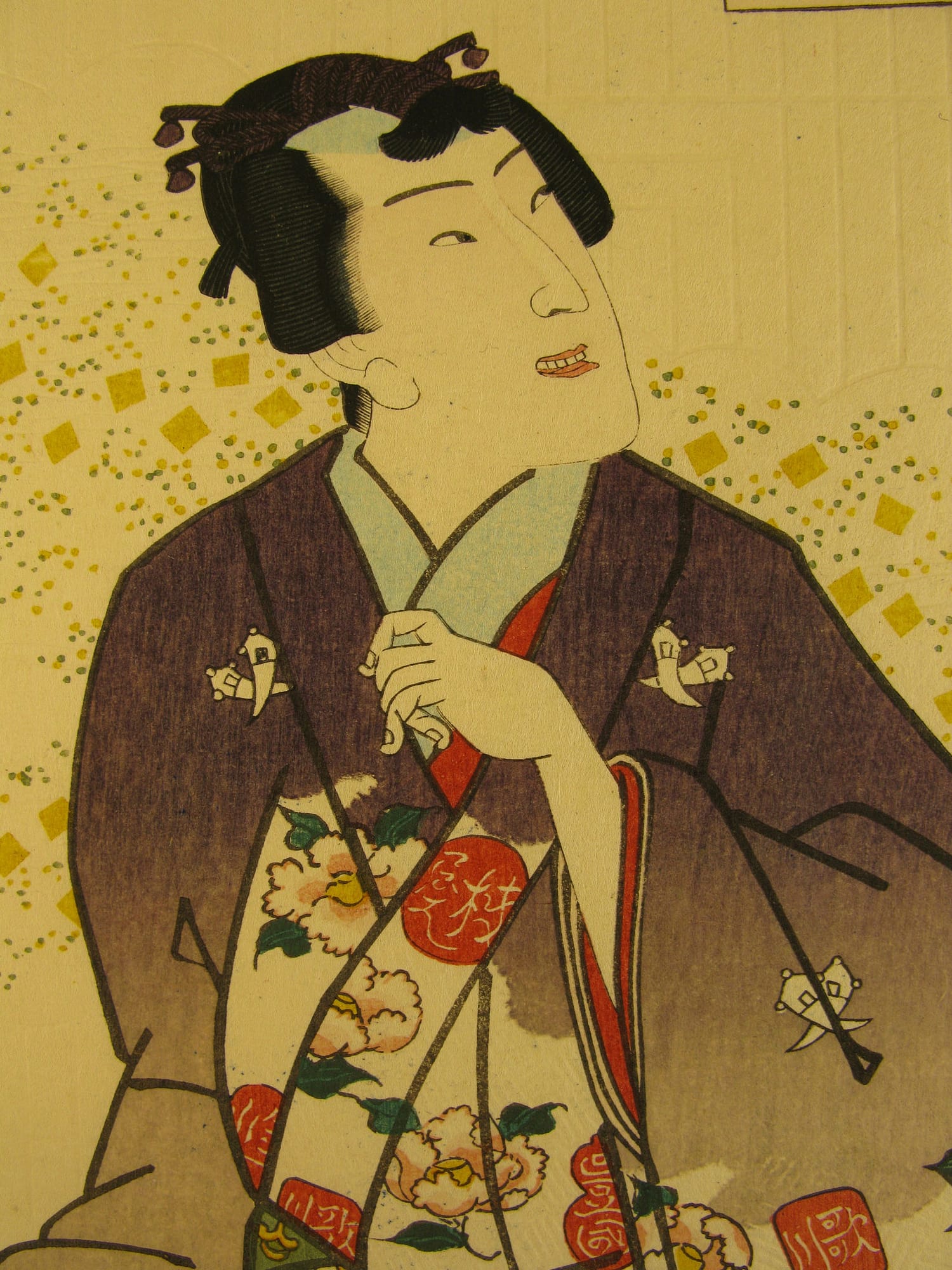 Kunisada / Toyokuni III - woodblock print - Lasting impressions of a late Genji collection - Chapter 38 - detail 1