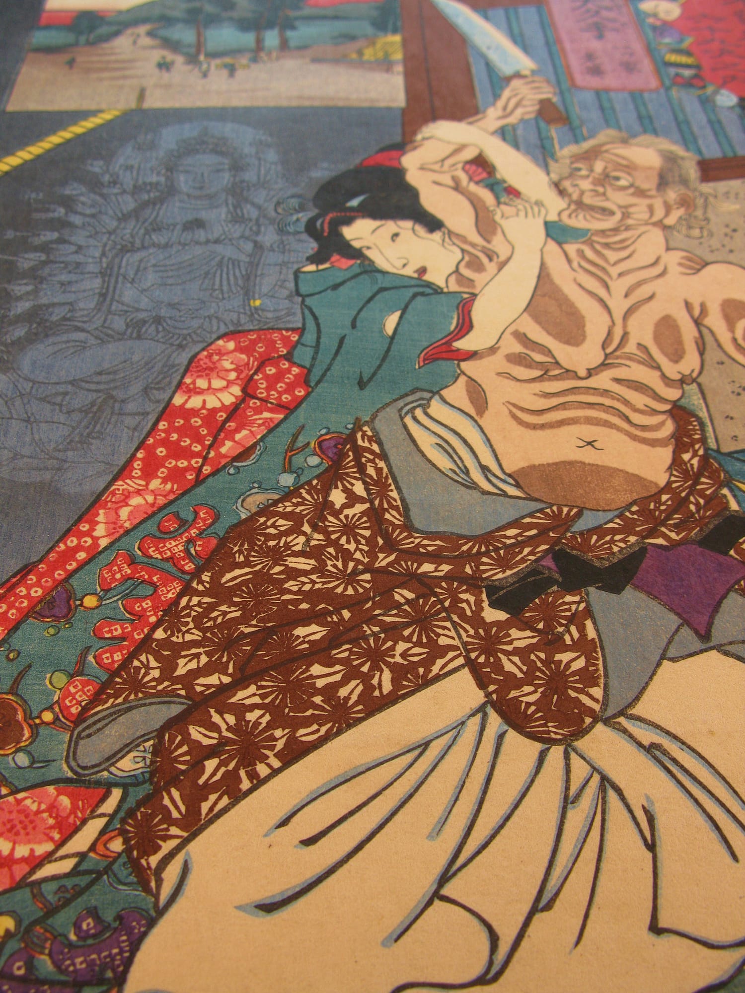 Kuniyoshi - Kisokaido rokujuku tsugi - okute - detail 4