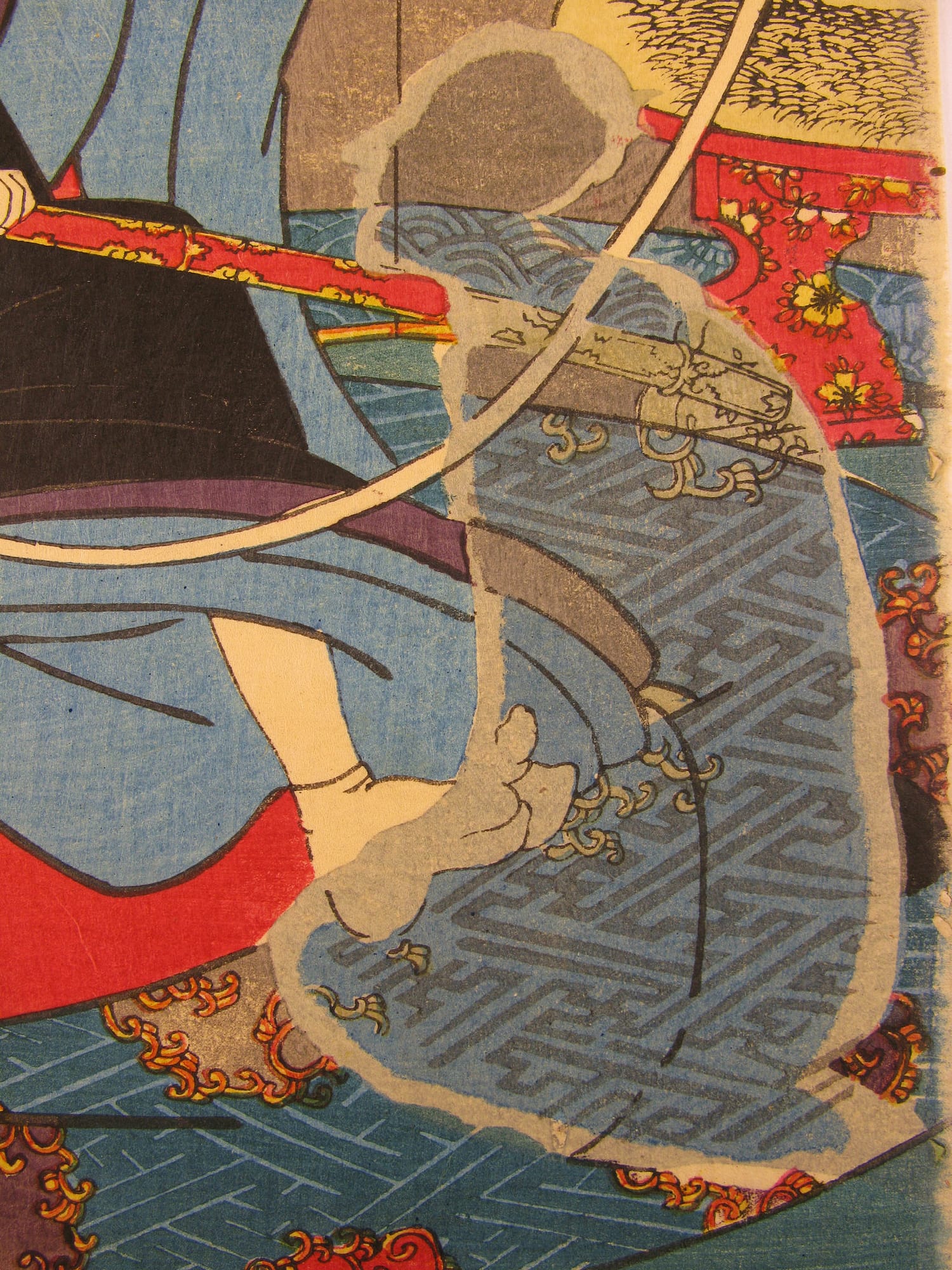 Kuniyoshi - Kisokaido rokujuku tsugi - hosokute - detail 4