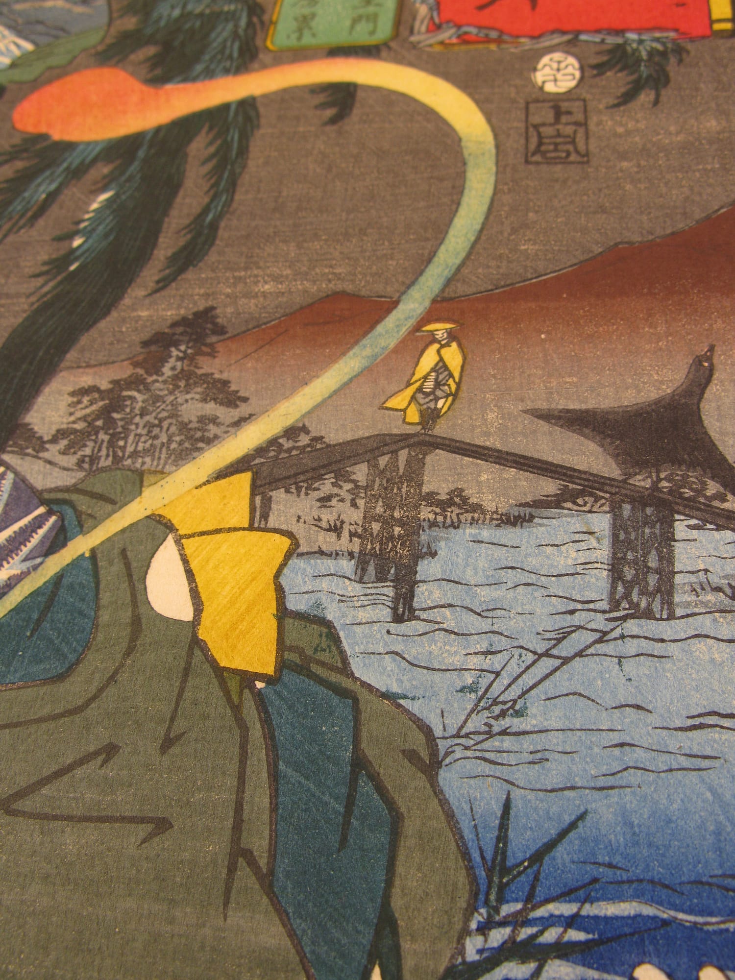 Kuniyoshi - Kisokaido rokujuku tsugi - unuma - detail 4