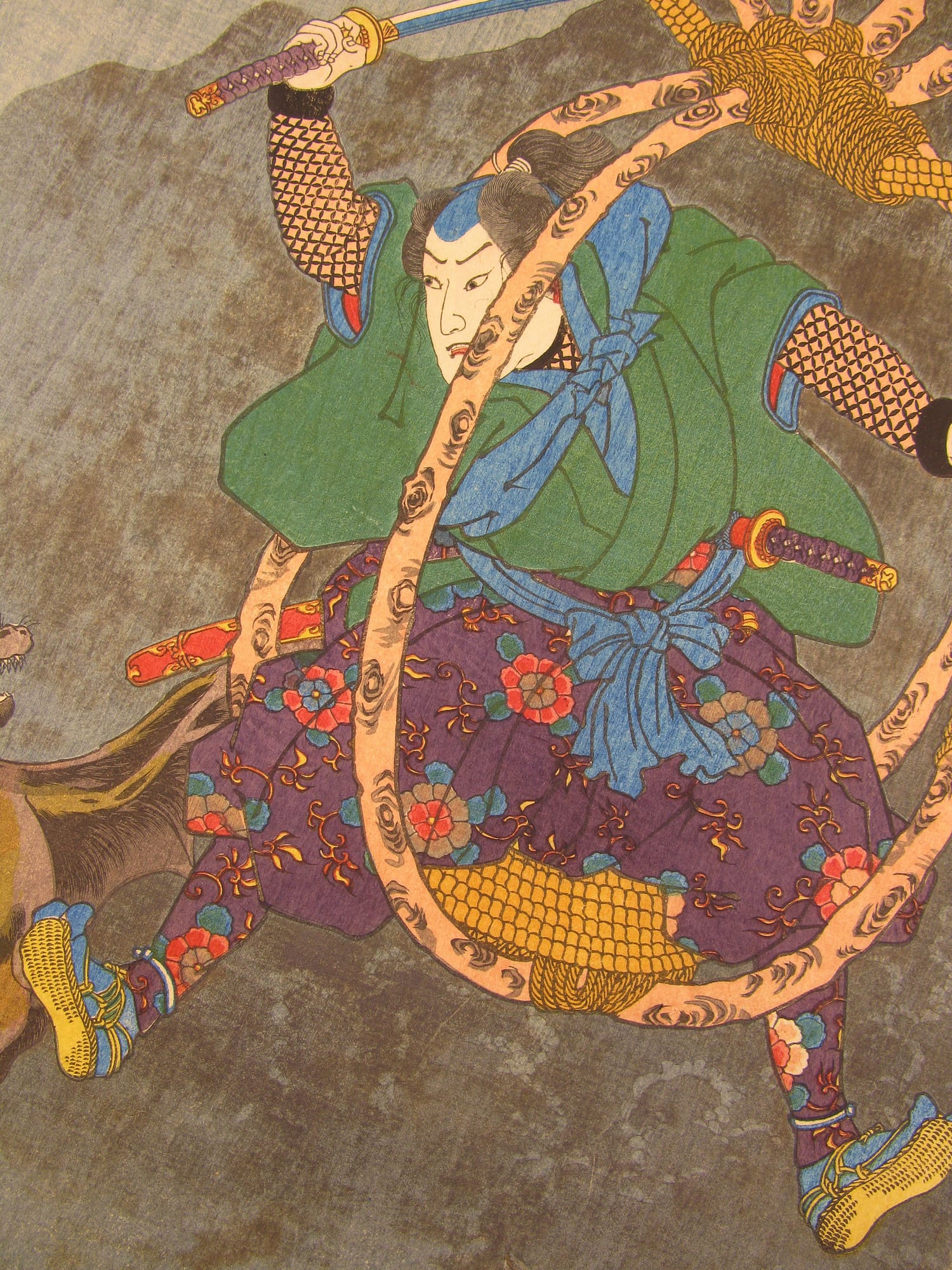 Kuniyoshi - Kisokaido rokujuku tsugi - Musa - detail 3