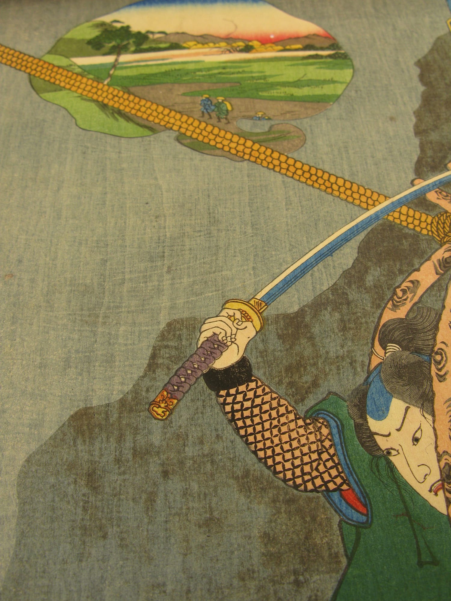 Kuniyoshi - Kisokaido rokujuku tsugi - Musa - detail 5
