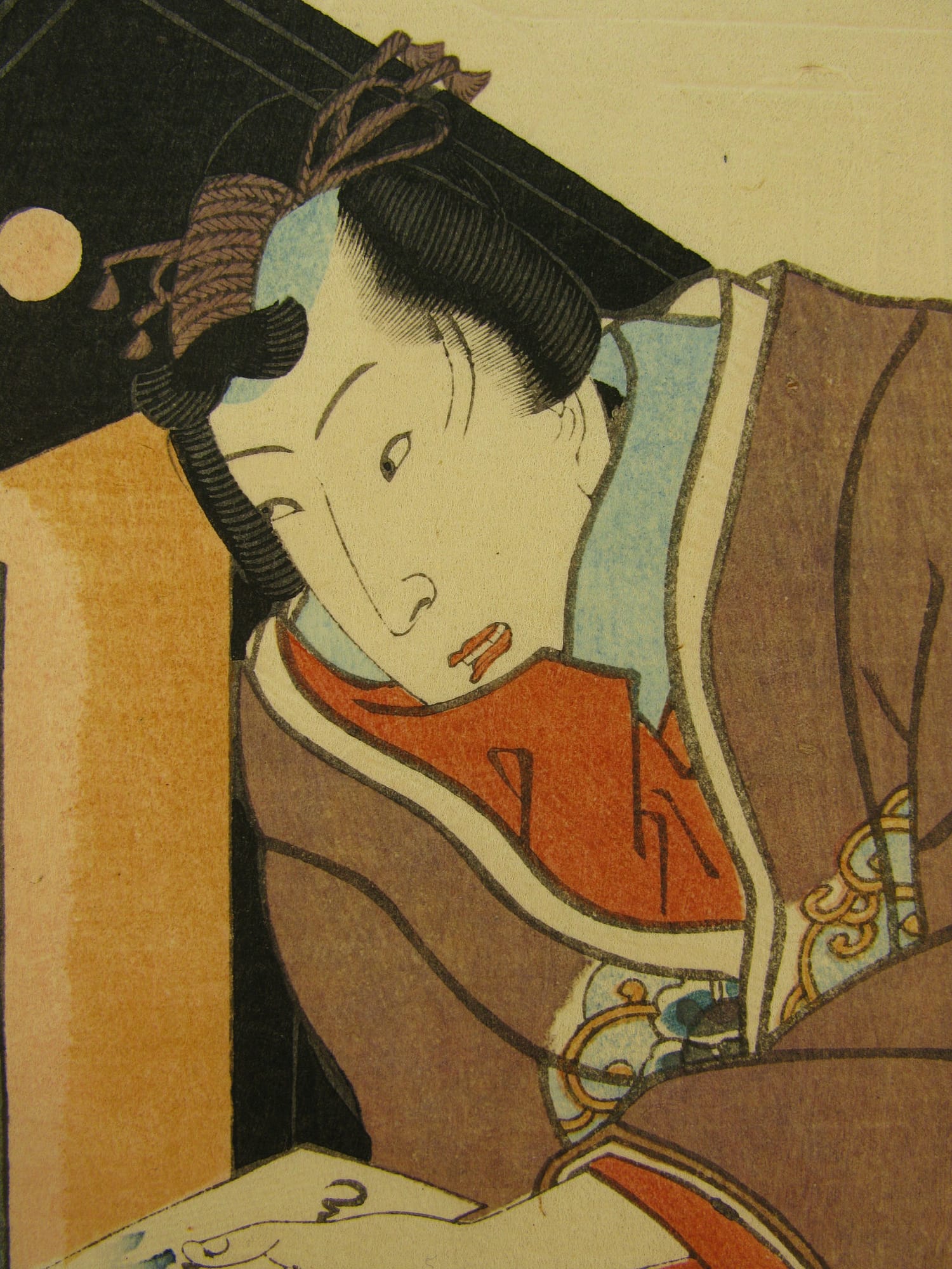 Kunisada / Toyokuni III - woodblock print - Lasting impressions of a late Genji collection - Chapter 7 - detail 1