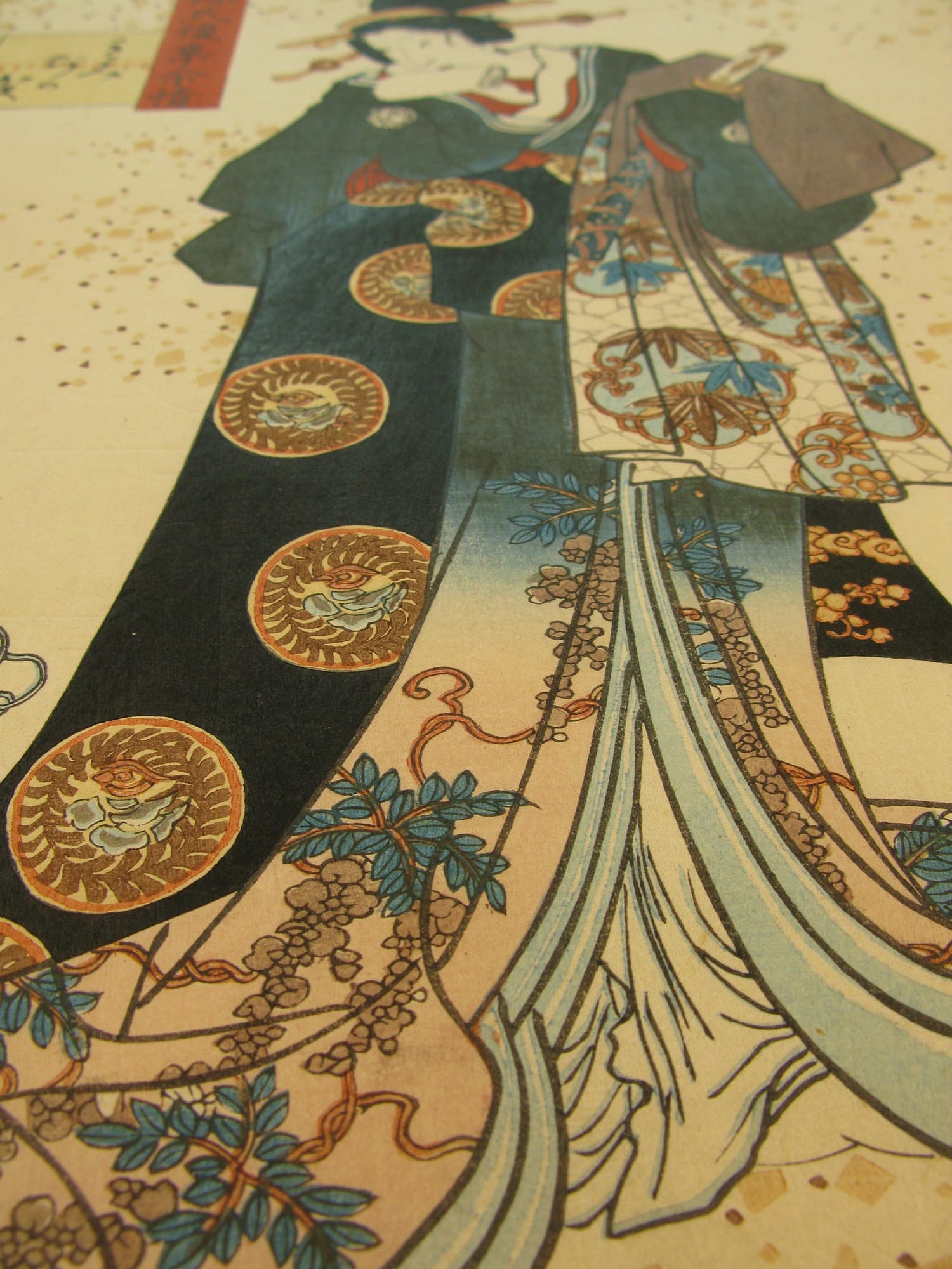 Kunisada / Toyokuni III - woodblock print - Lasting impressions of a late Genji collection - Chapter 7 - detail 2