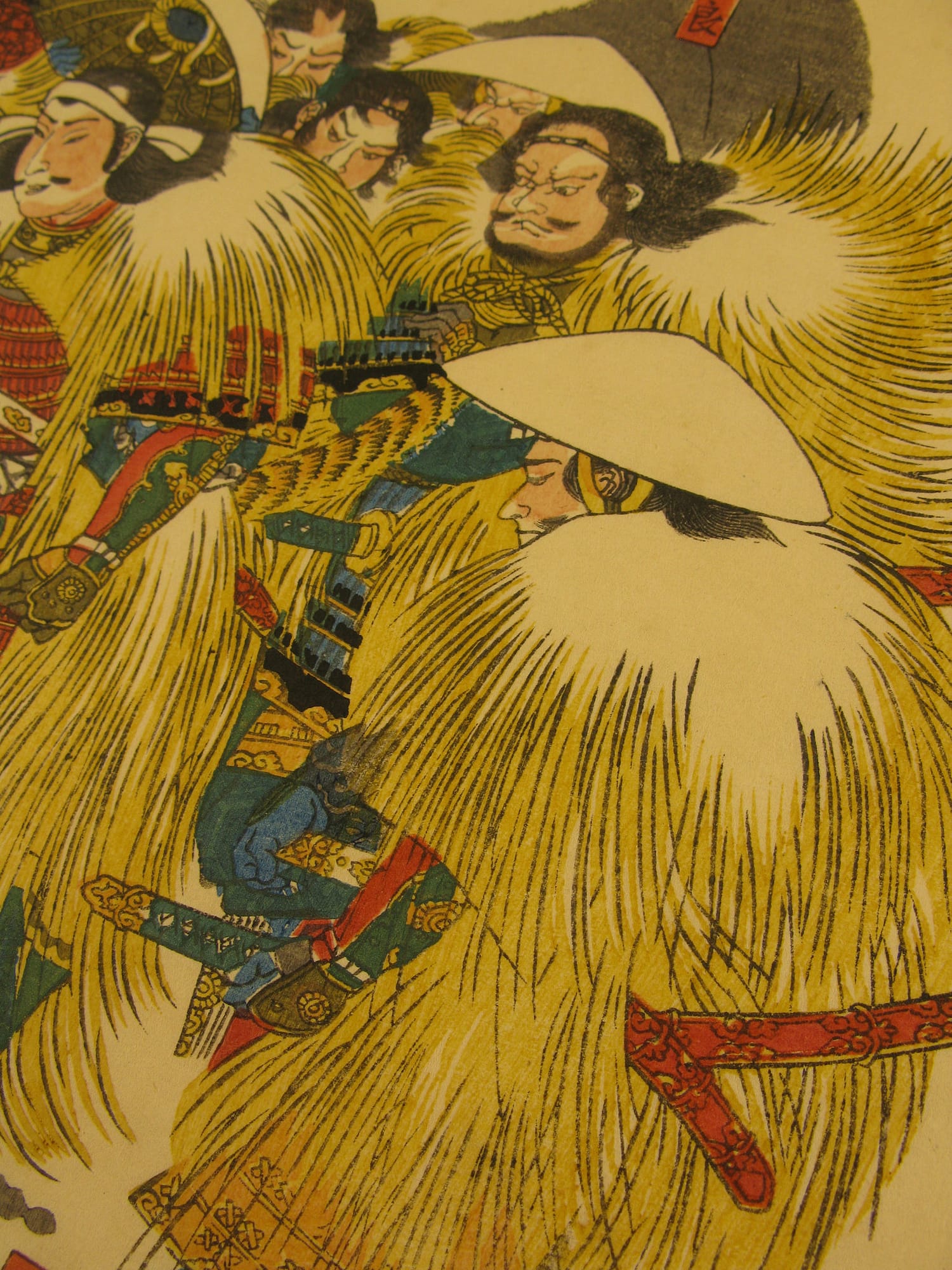 Kuniyoshi - Yoshitsune and his retainers at Mount Yoshino - detail 2