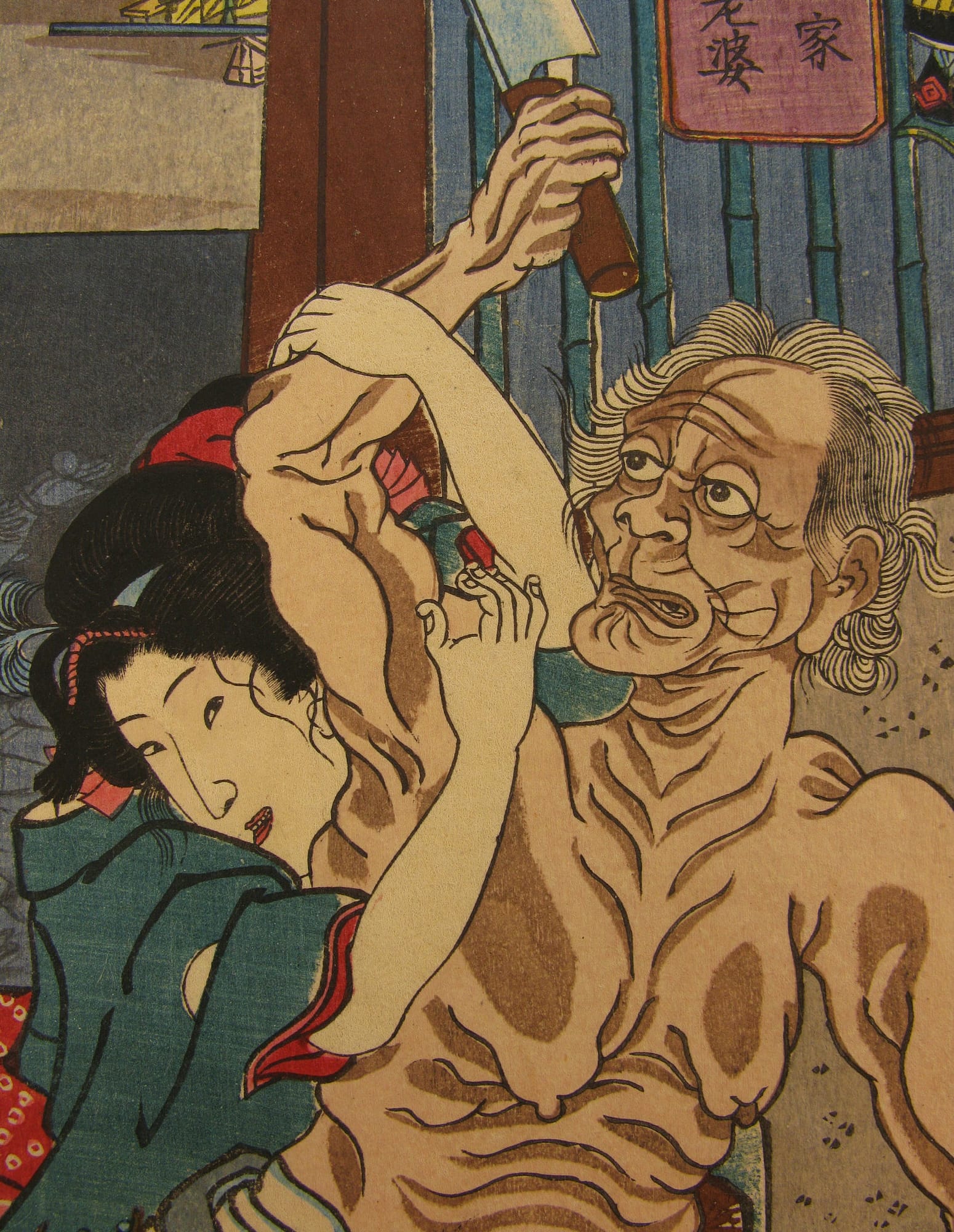 Kuniyoshi - Kisokaido rokujuku tsugi - okute - detail 3
