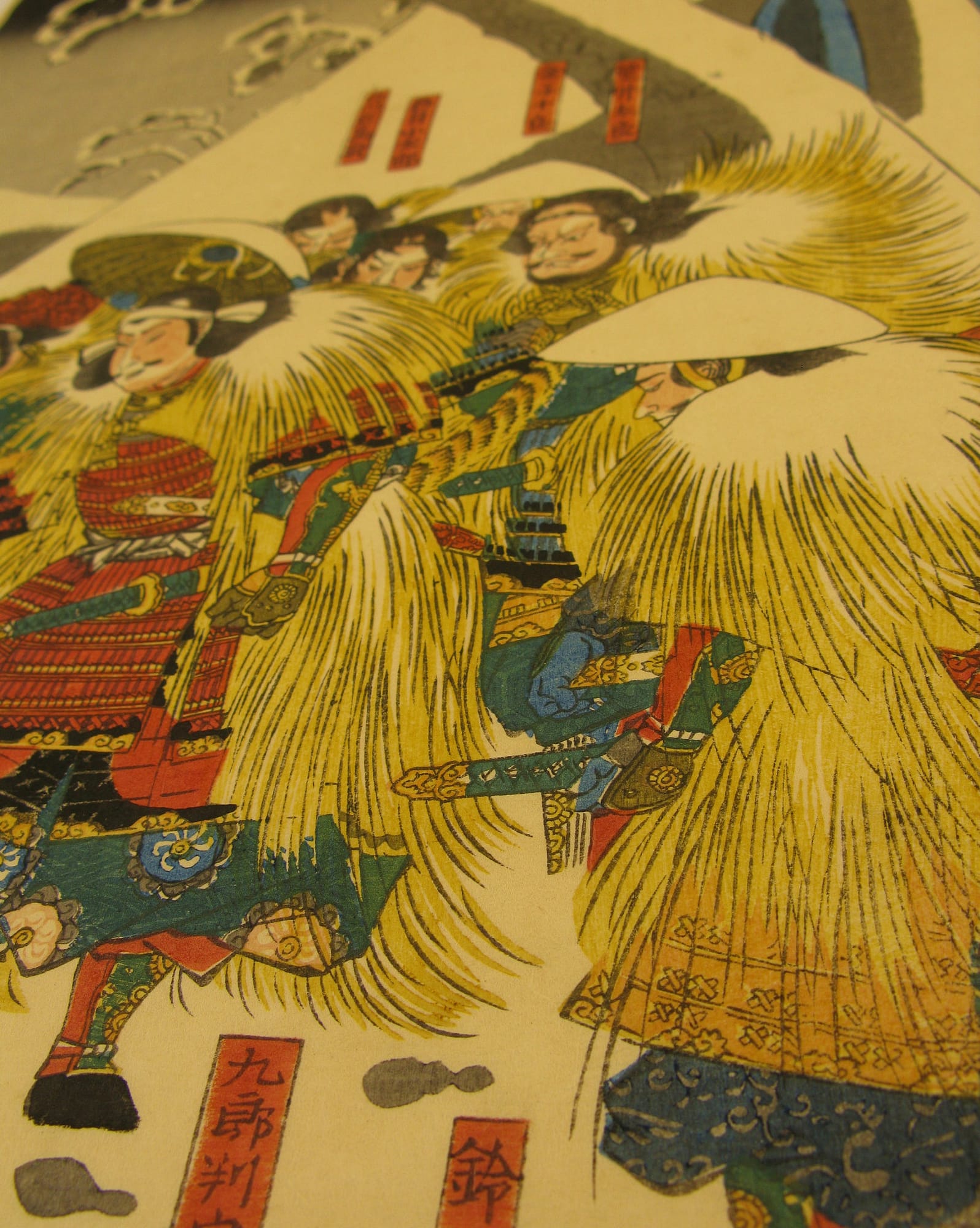 Kuniyoshi - Yoshitsune and his retainers at Mount Yoshino - detail 4