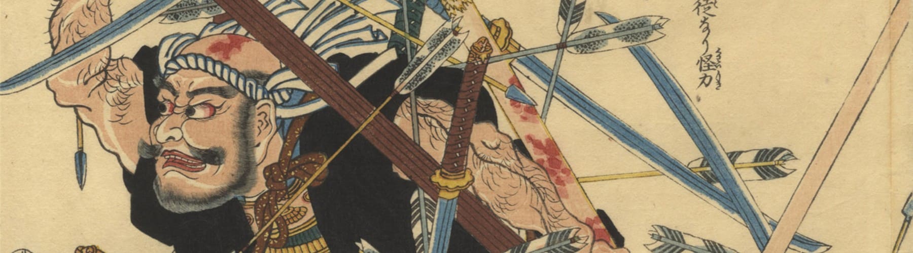 Kuniyoshi woodblock print - Heros of the grand pacification 1848