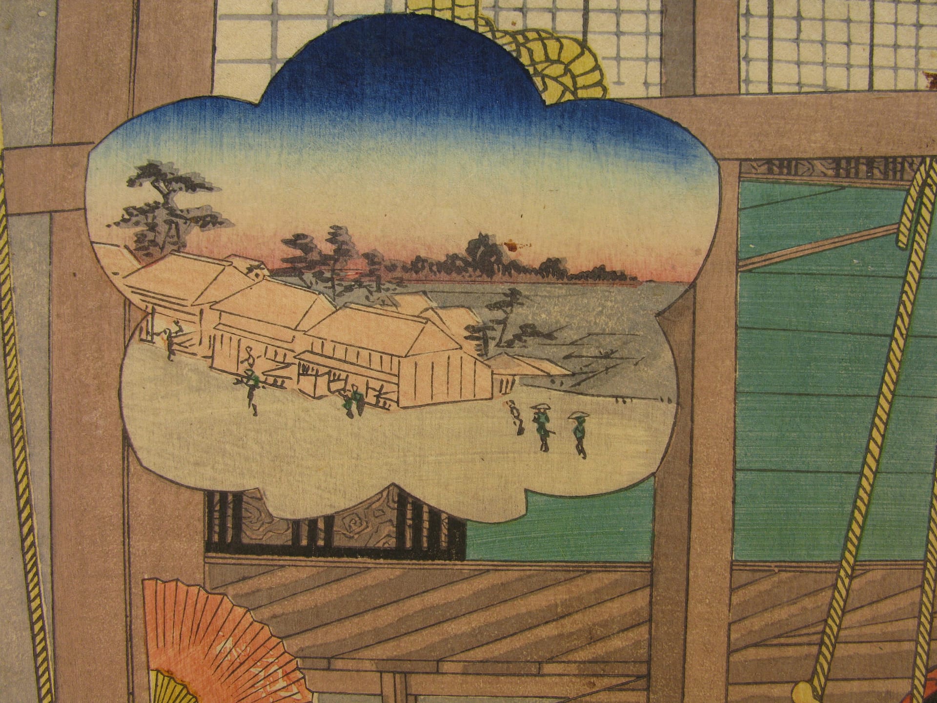 Kuniyoshi - Kisokaido rokujuku tsugi - Ageo - detail 2