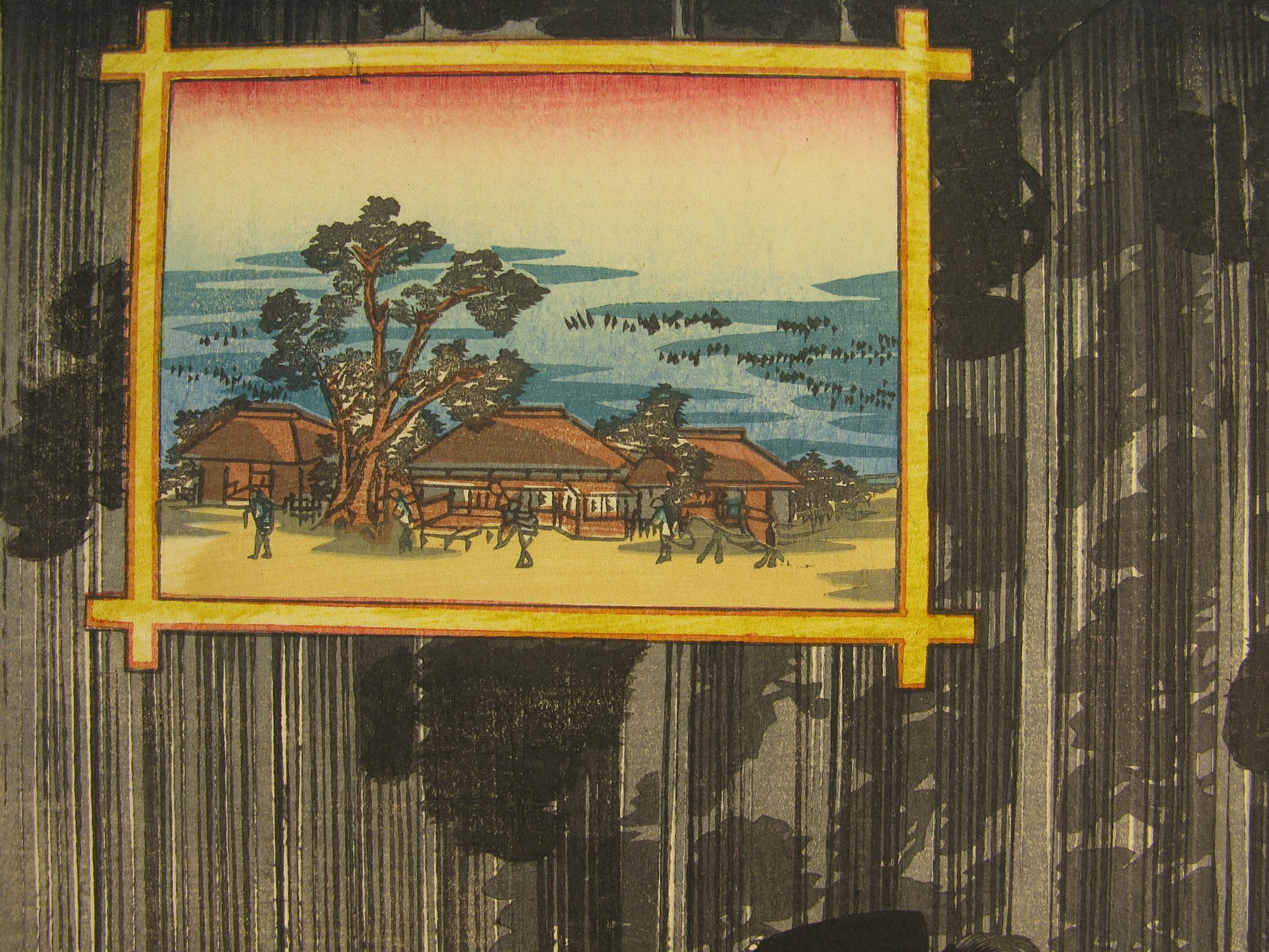 Kuniyoshi - Kisokaido rokujuku tsugi - Honjo - detail 2
