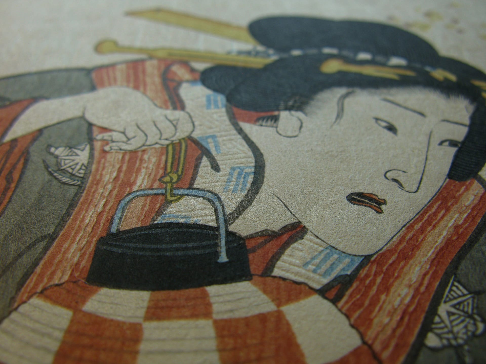 Kunisada / Toyokuni III - woodblock print - Lasting impressions of a late Genji collection - Chapter 13 - detail 4