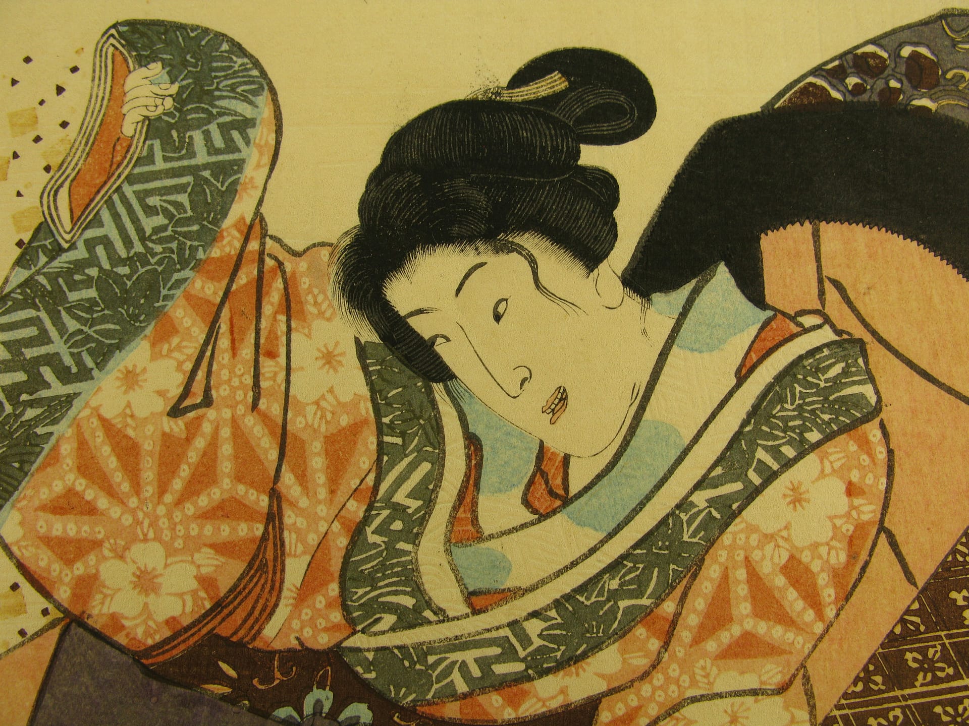 Kunisada / Toyokuni III - woodblock print - Lasting impressions of a late Genji collection - Chapter 15 - detail 1
