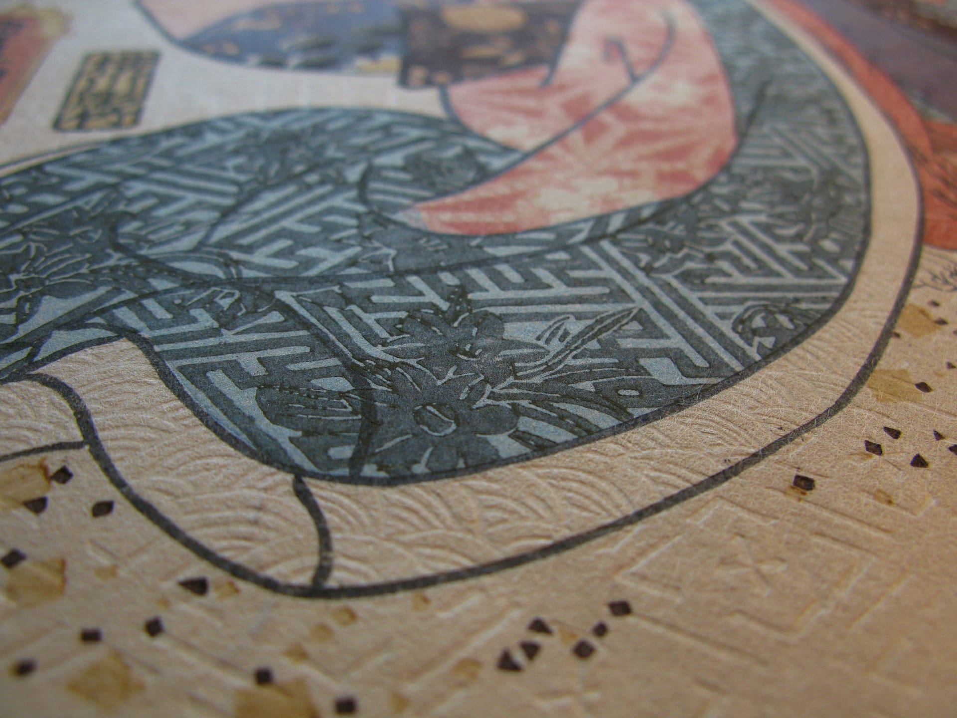 Kunisada / Toyokuni III - woodblock print - Lasting impressions of a late Genji collection - Chapter 15 - detail 3