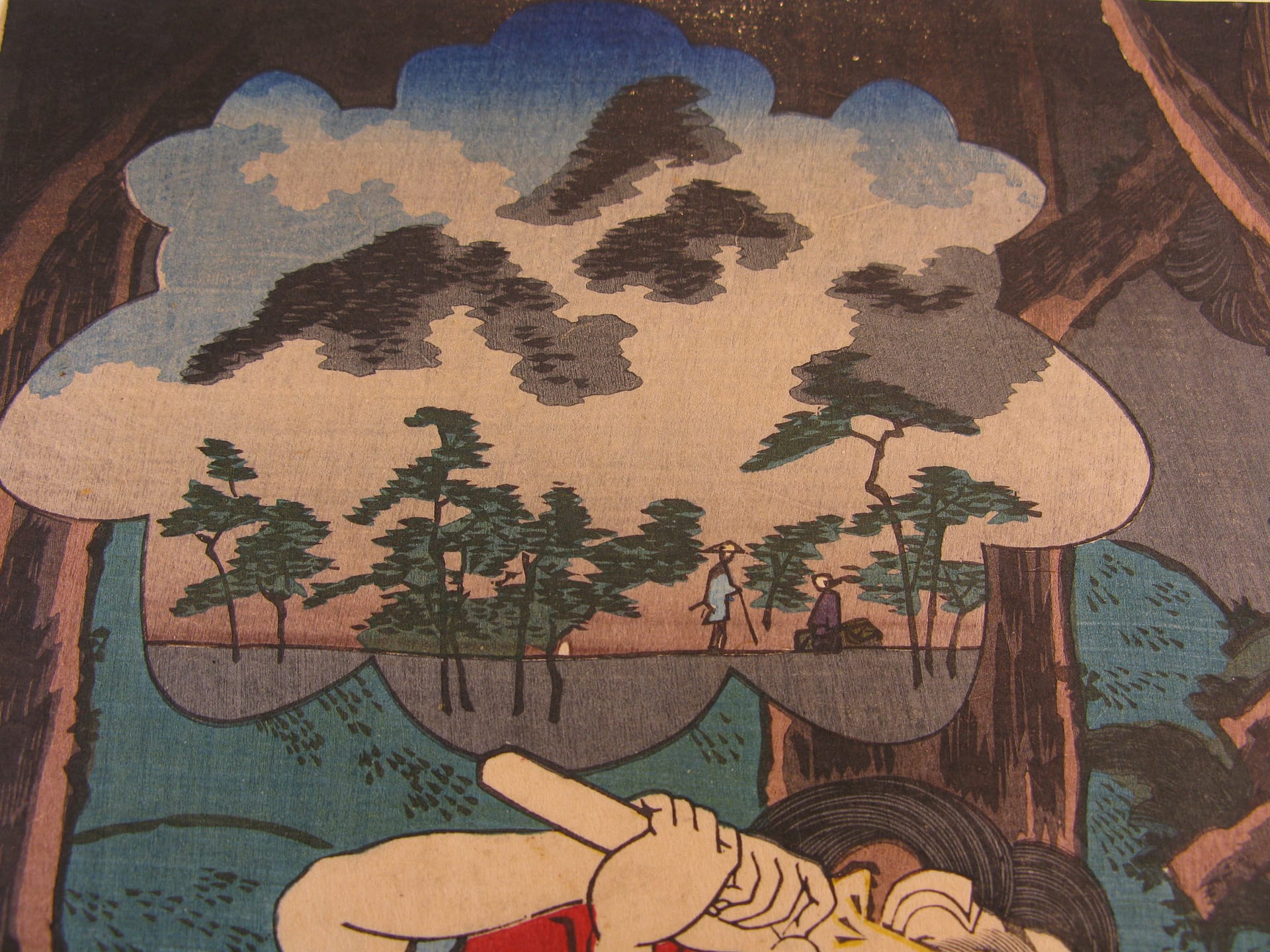 Kuniyoshi - Kisokaido rokujuku tsugi - Itahana - detail 2
