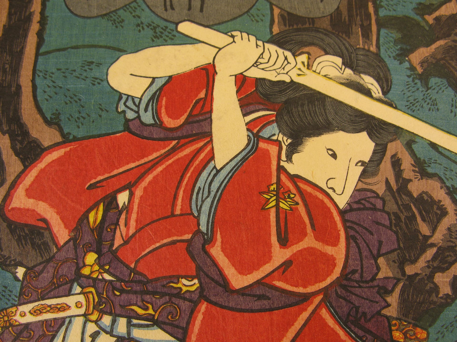 Kuniyoshi - Kisokaido rokujuku tsugi - Itahana - detail 3