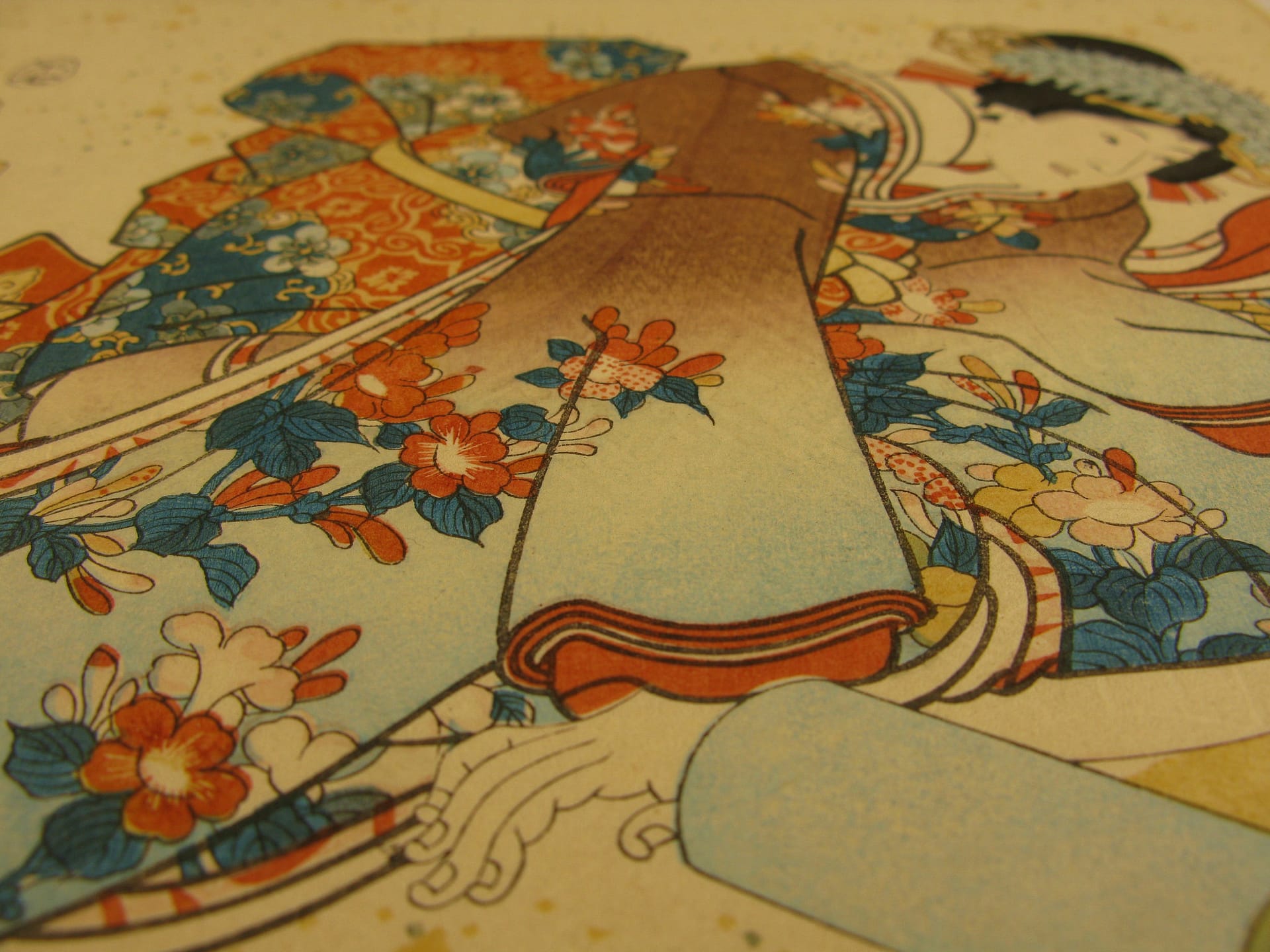 Kunisada / Toyokuni III - woodblock print - Lasting impressions of a late Genji collection - Chapter 25 - detail 2
