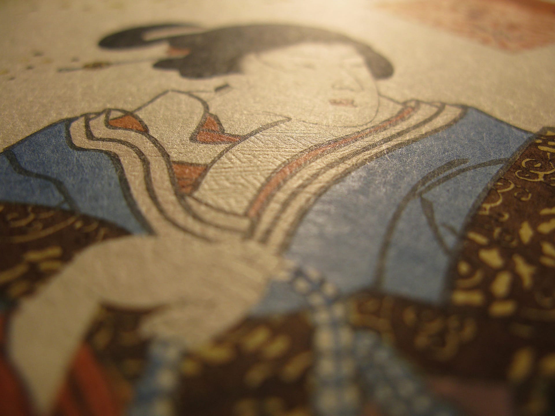 Kunisada / Toyokuni III - woodblock print - Lasting impressions of a late Genji collection - Chapter 30 - detail 2