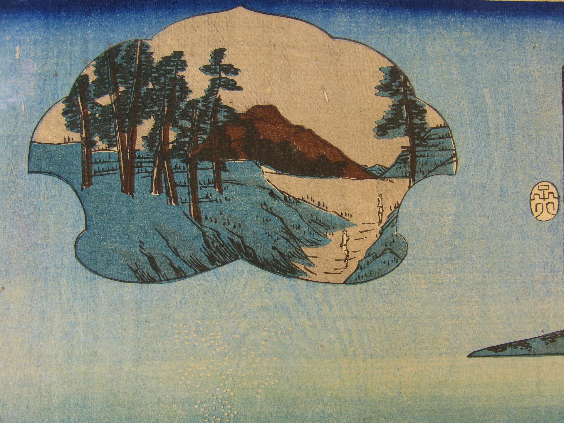 Kuniyoshi - Kisokaido rokujuku tsugi - shiojiri - detail 2