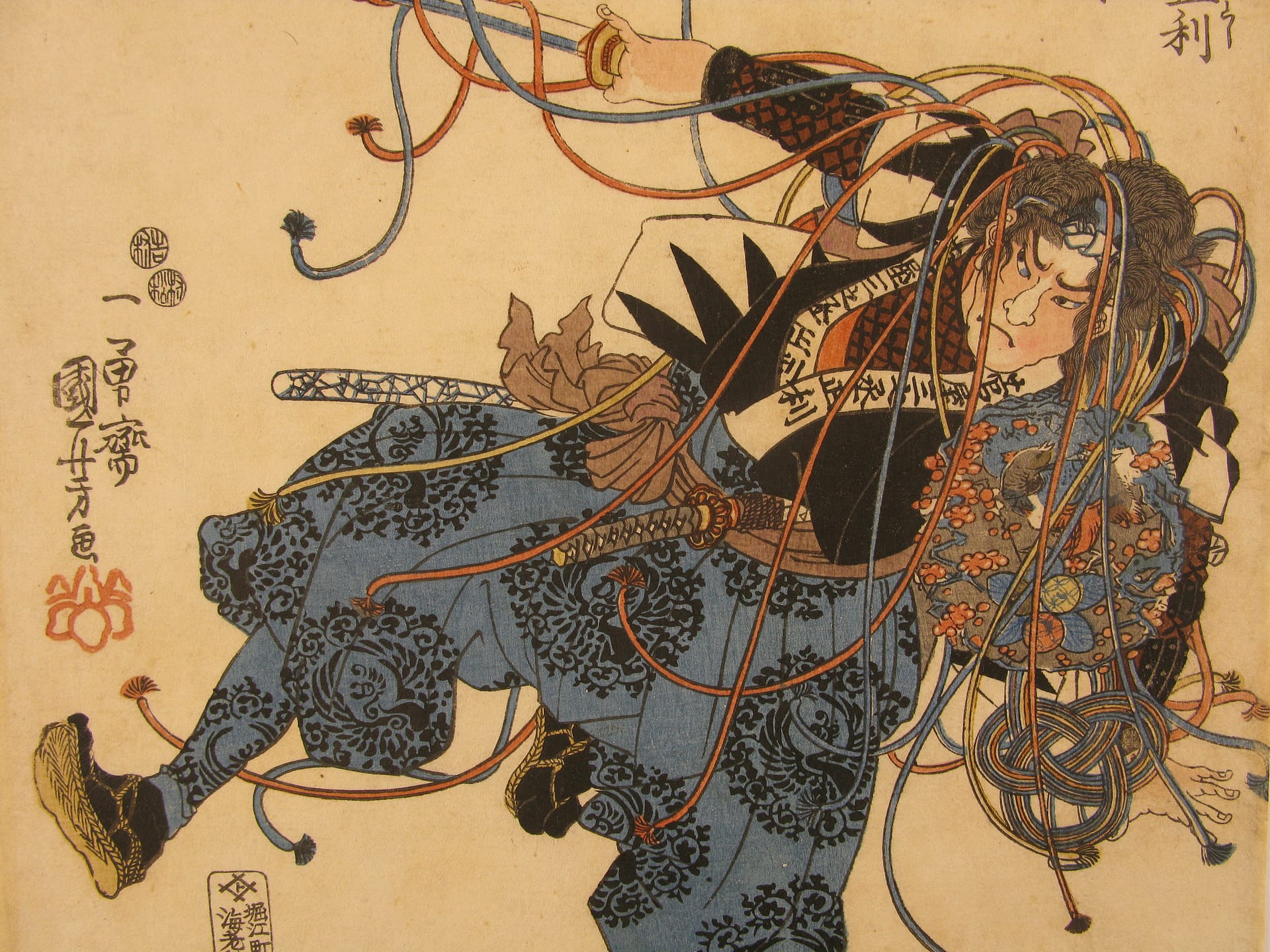 Kuniyoshi - Seichu gishi den - Masatoshi - detail 2