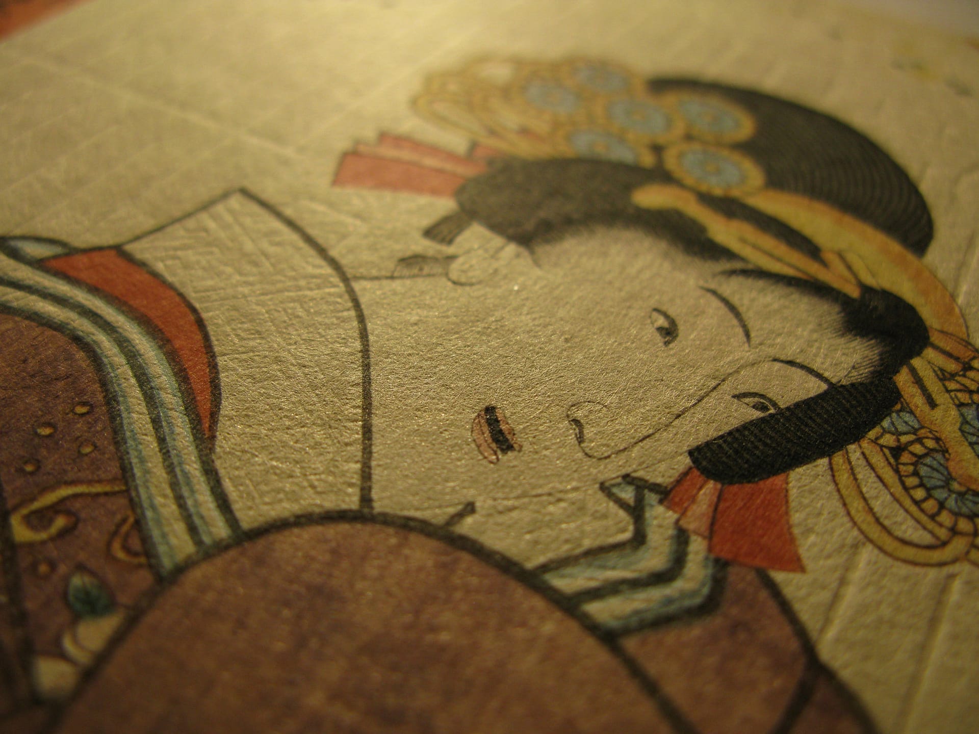 Kunisada / Toyokuni III - woodblock print - Lasting impressions of a late Genji collection - Chapter 34 - detail 6