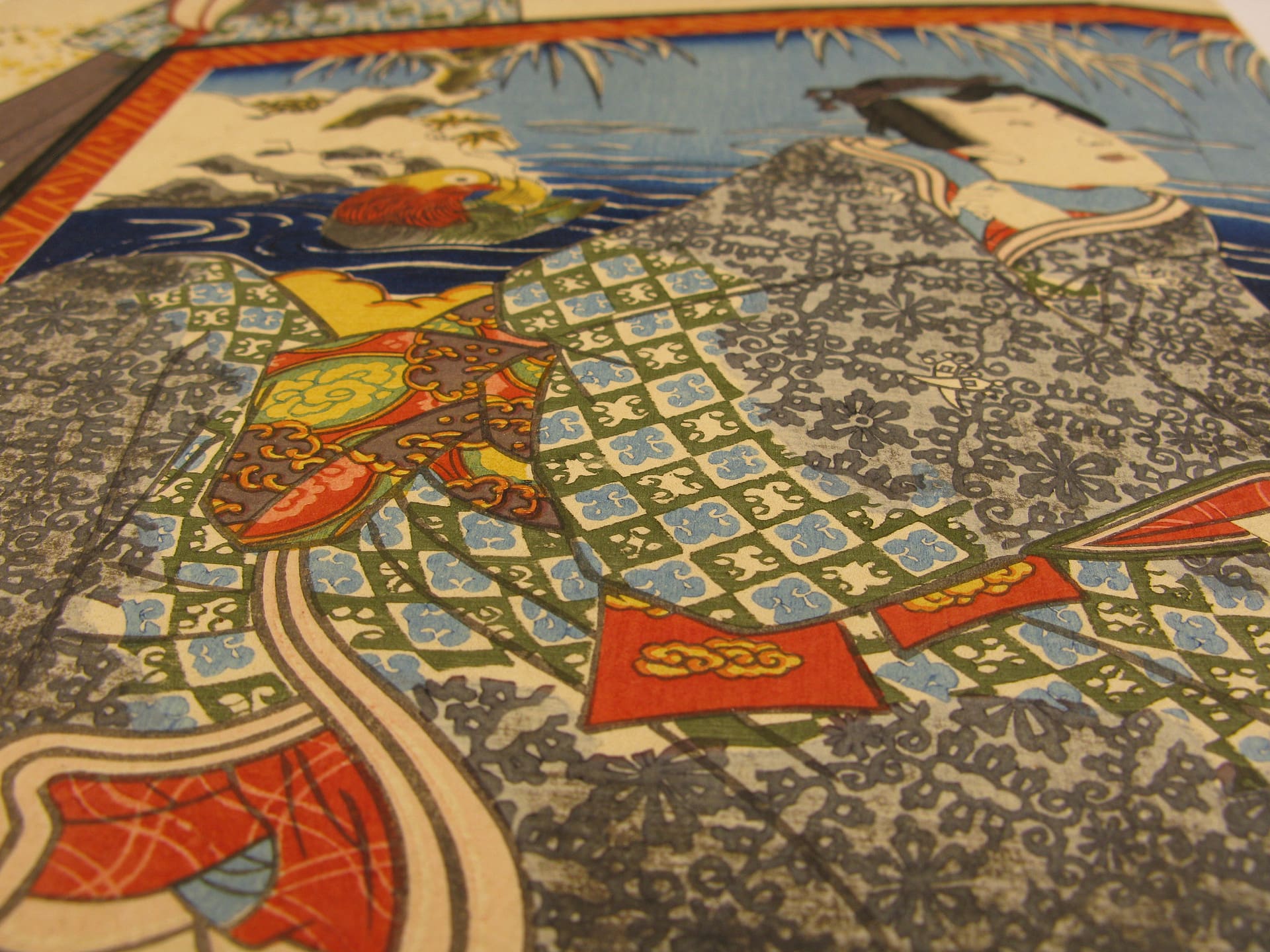 Kunisada / Toyokuni III - woodblock print - Lasting impressions of a late Genji collection - Chapter 46 - detail 3