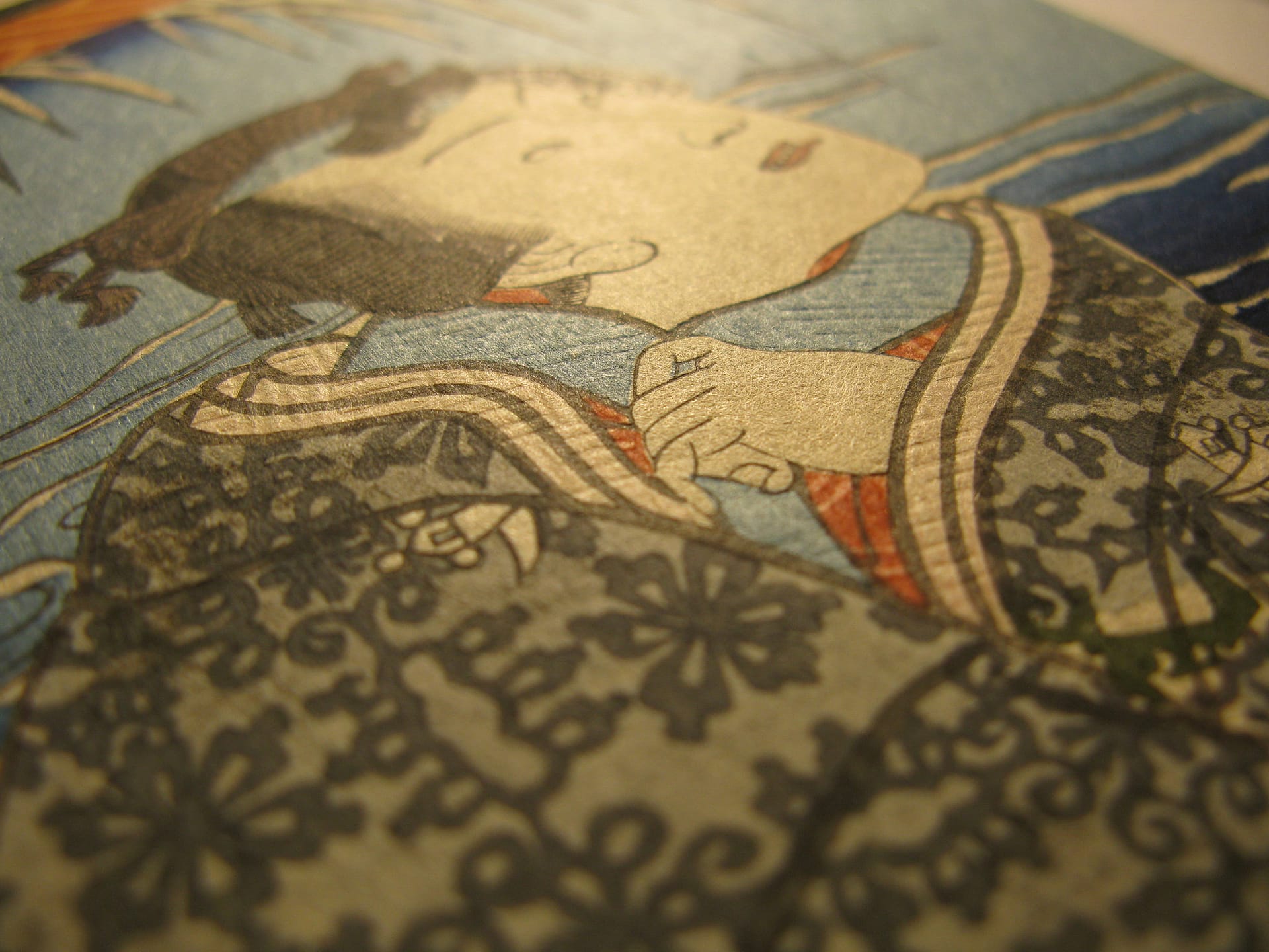 Kunisada / Toyokuni III - woodblock print - Lasting impressions of a late Genji collection - Chapter 46 - detail 4