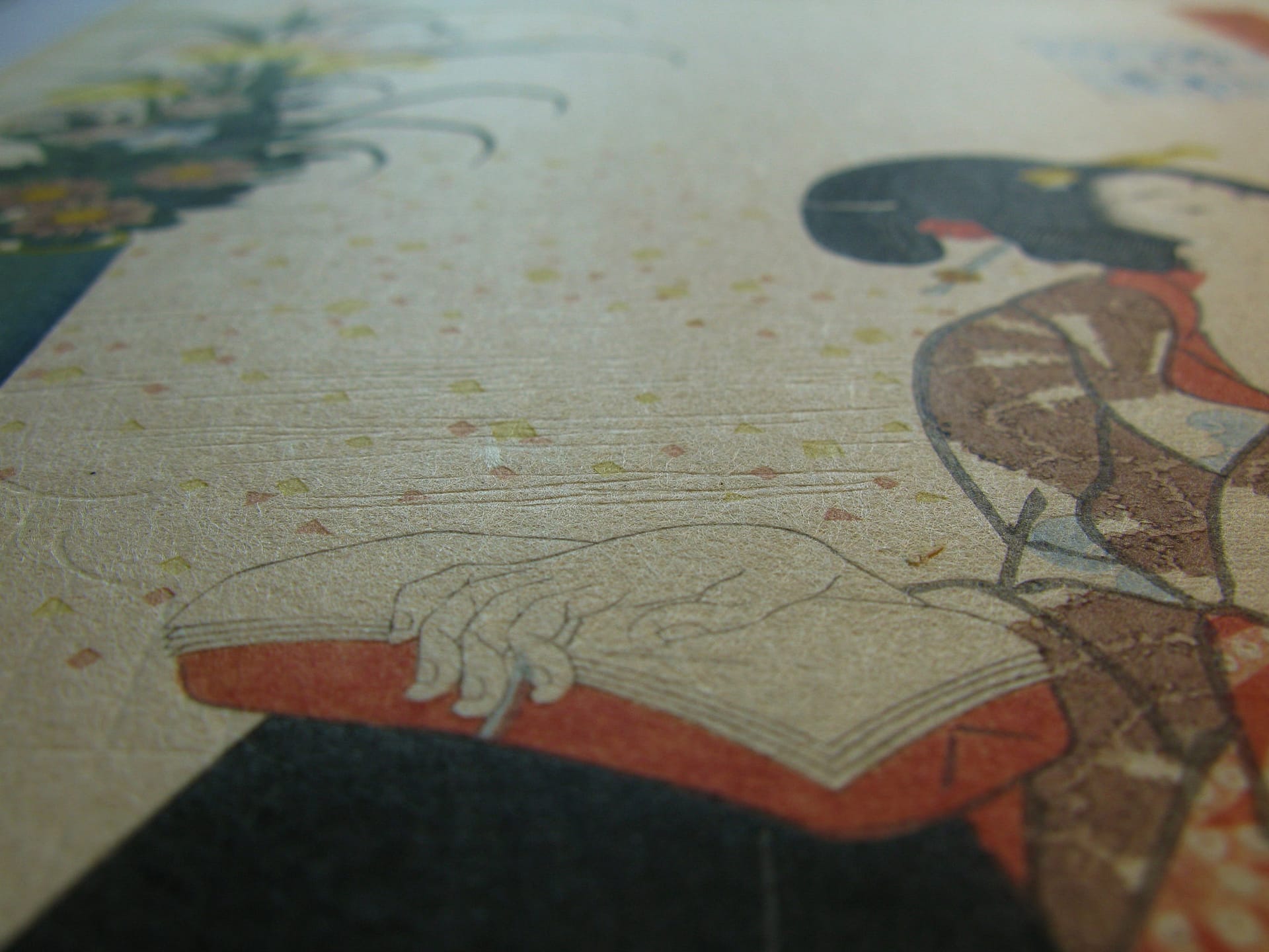Kunisada / Toyokuni III - woodblock print - Lasting impressions of a late Genji collection - Chapter 5 - detail 5