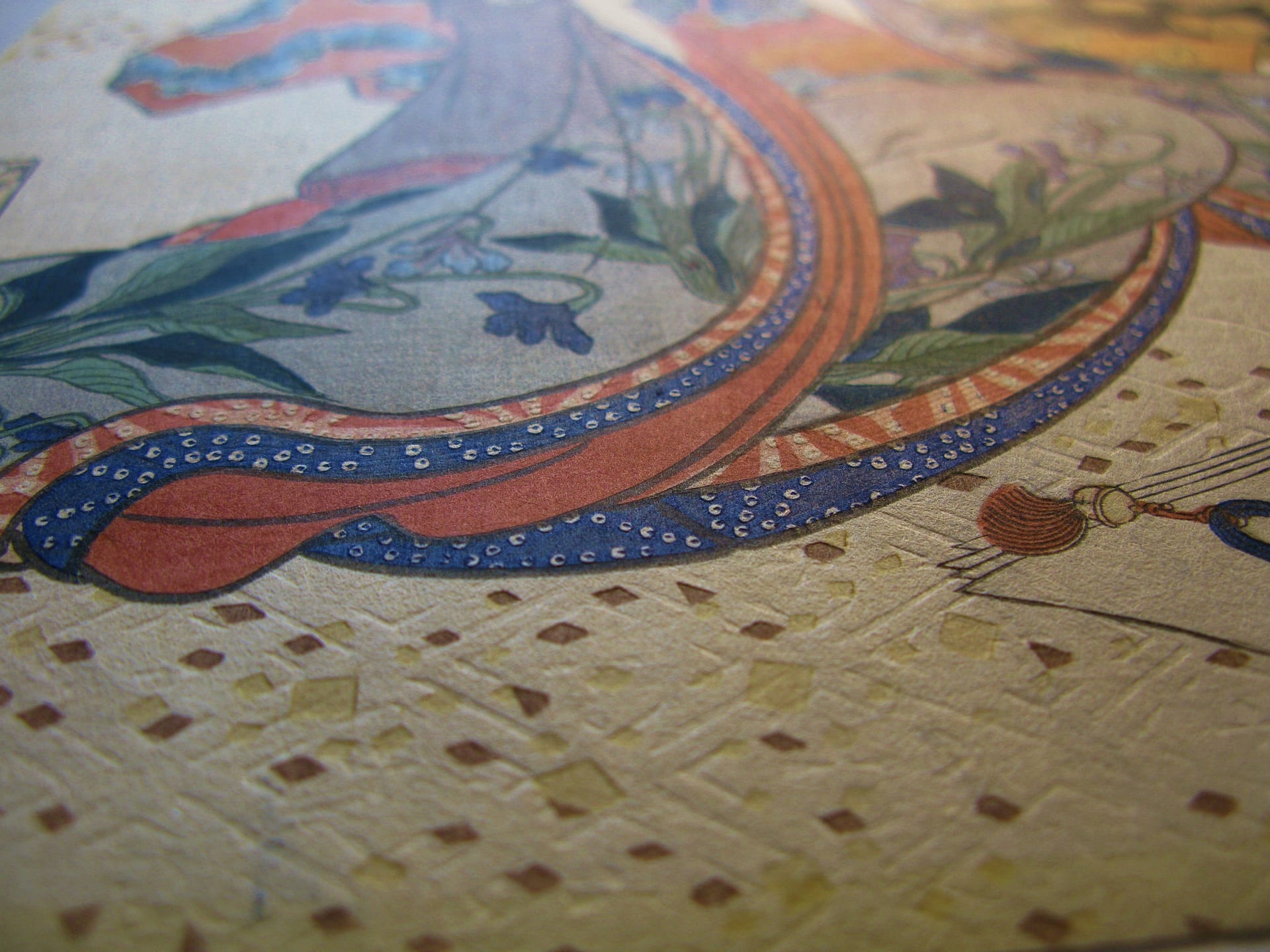 Kunisada / Toyokuni III - woodblock print - Lasting impressions of a late Genji collection - Chapter 6 - detail 5