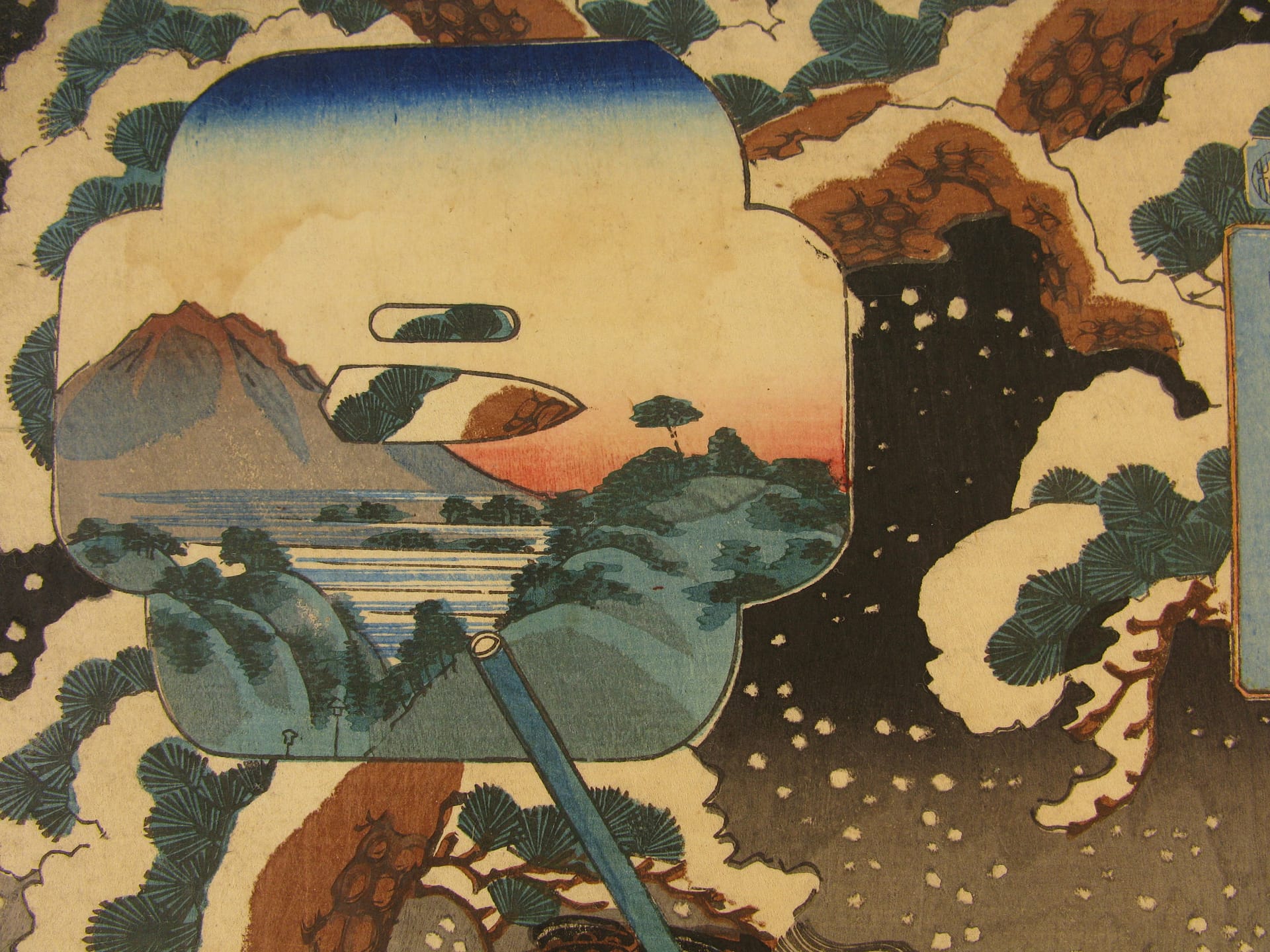 Kuniyoshi - Kisokaido rokujuku tsugi - Samegai - detail 2