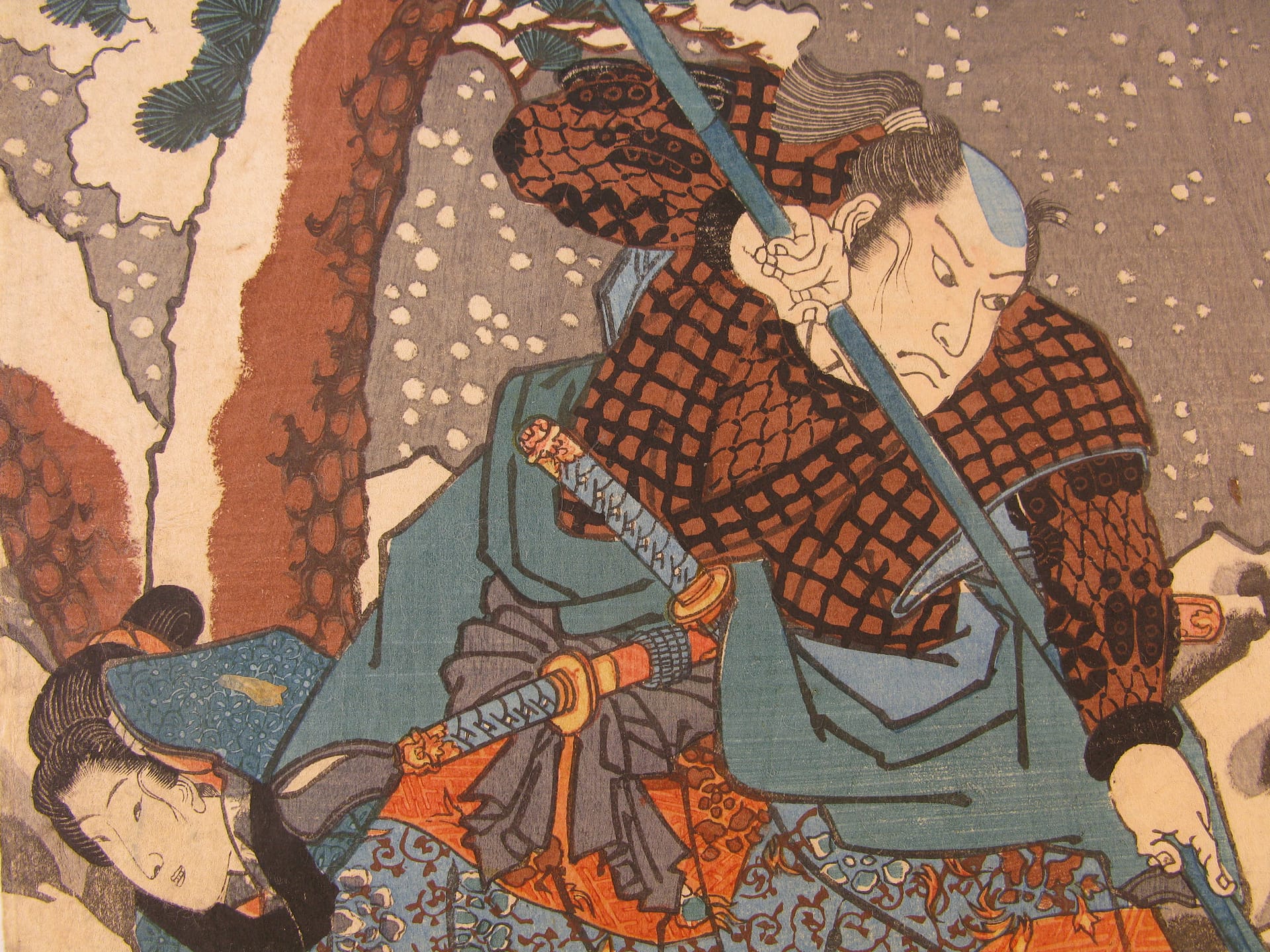 Kuniyoshi - Kisokaido rokujuku tsugi - Samegai - detail 4
